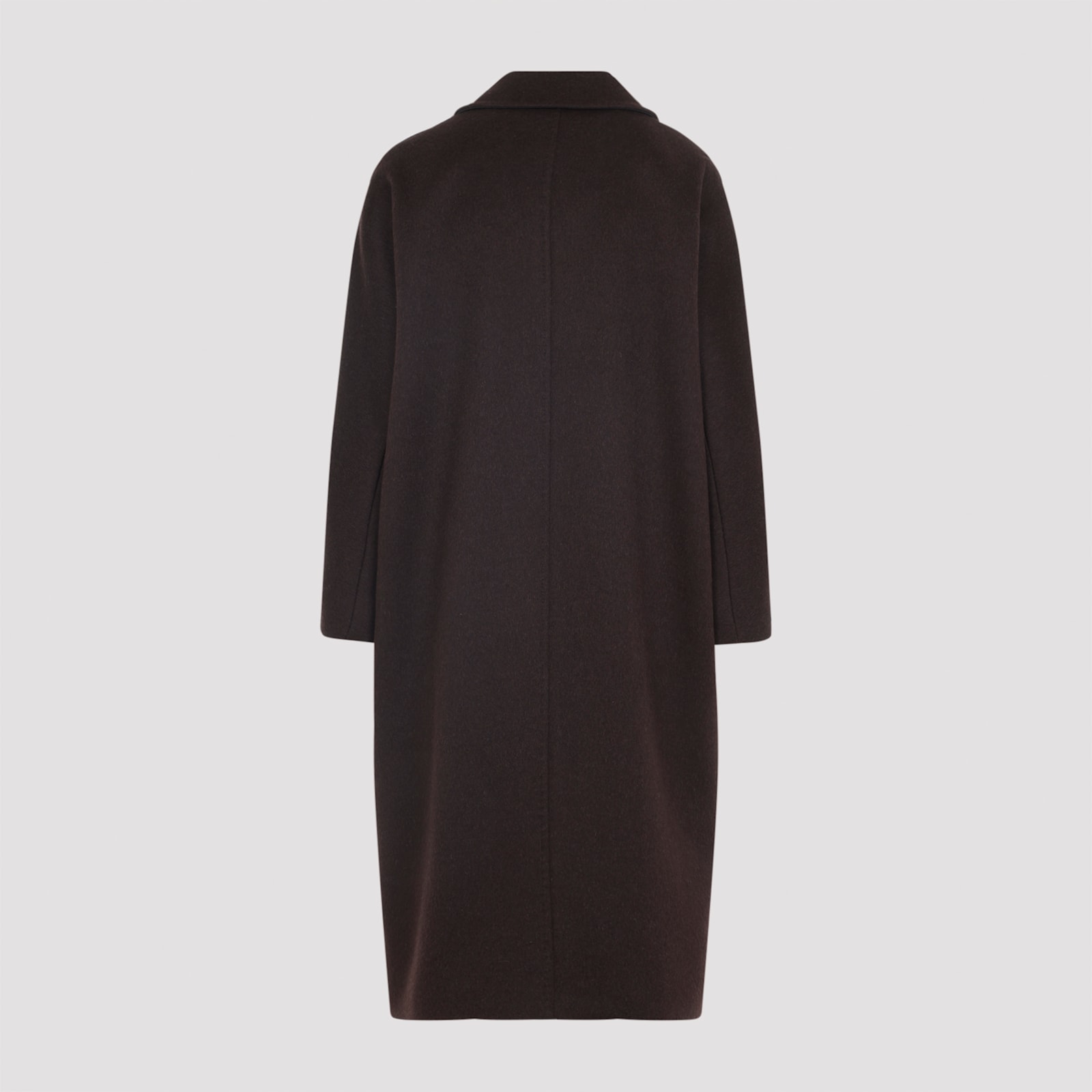 Max Mara Oversized Double Breasted Cashmere Coat In Brown