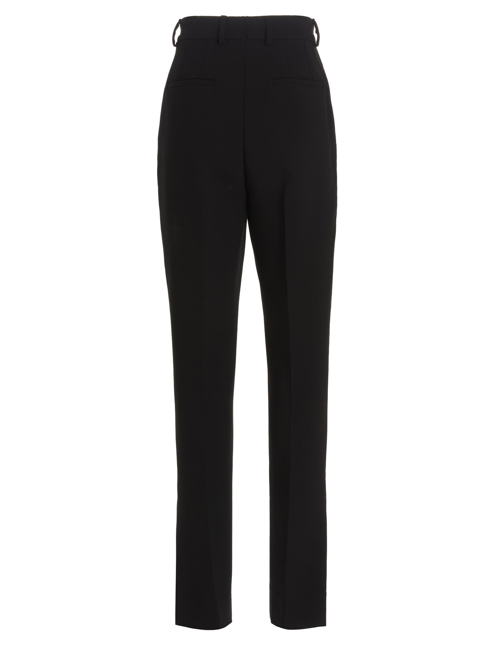 Shop Dolce & Gabbana Flared Split Pants In Black