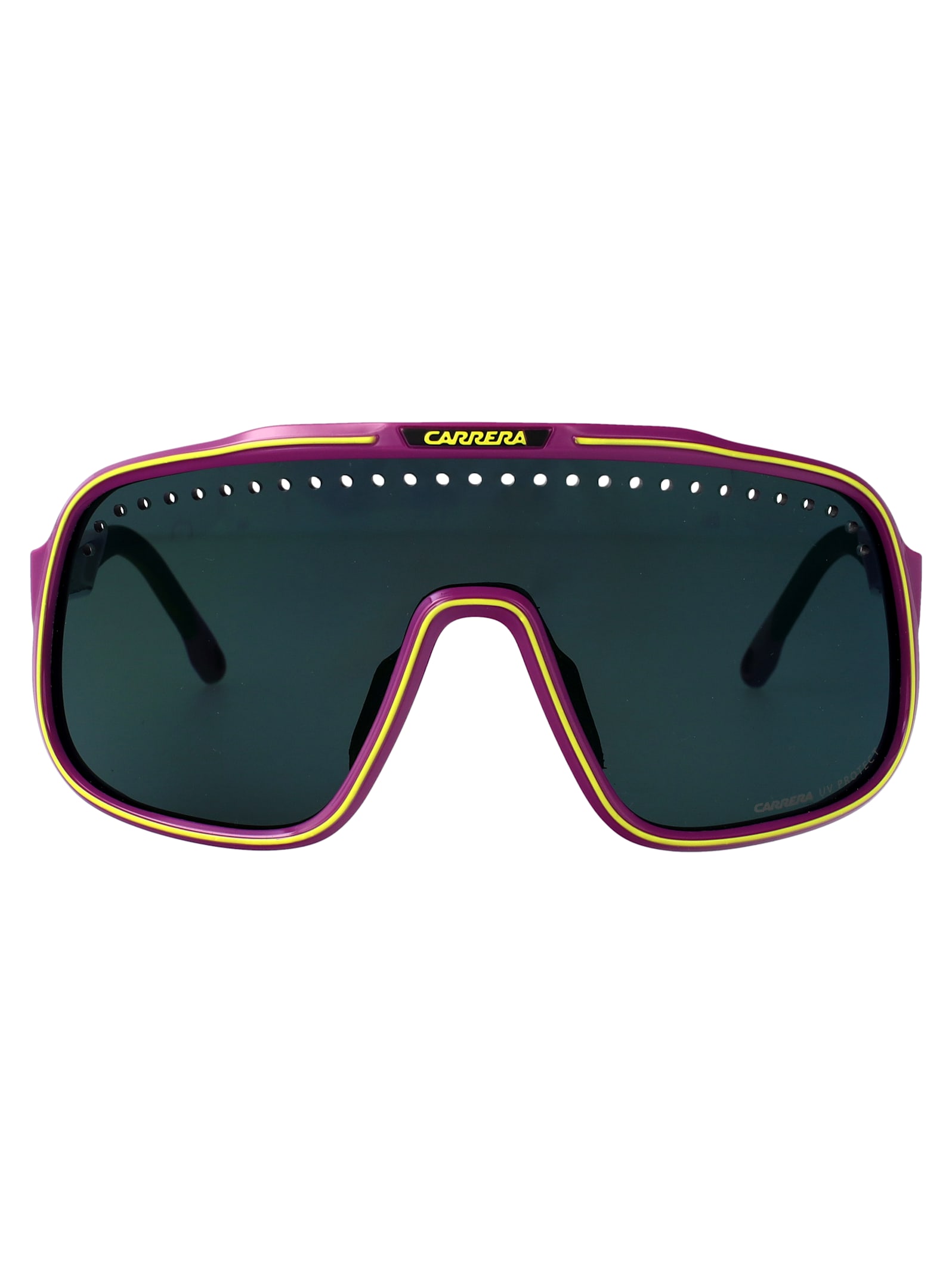 Carrera Matte Black Gold Injectate Sunglasses In Green