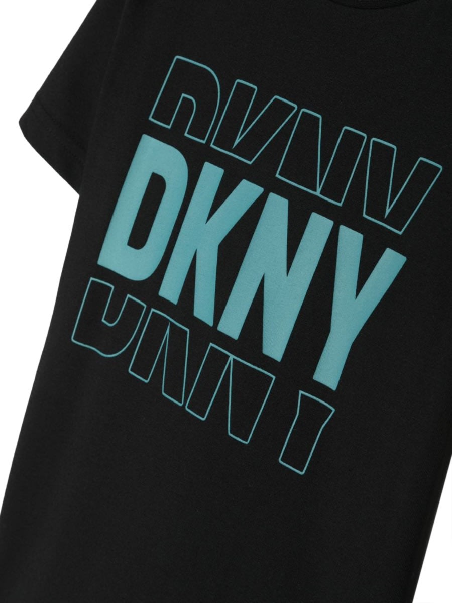 Shop Dkny Mc Logo T-shirt In Black