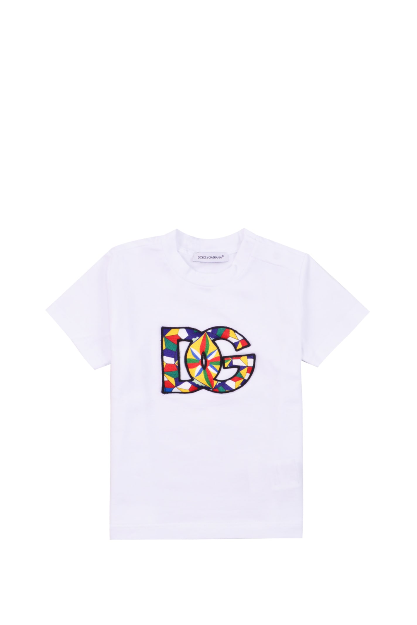 Dolce & Gabbana Babies' T-shirt With Print In White