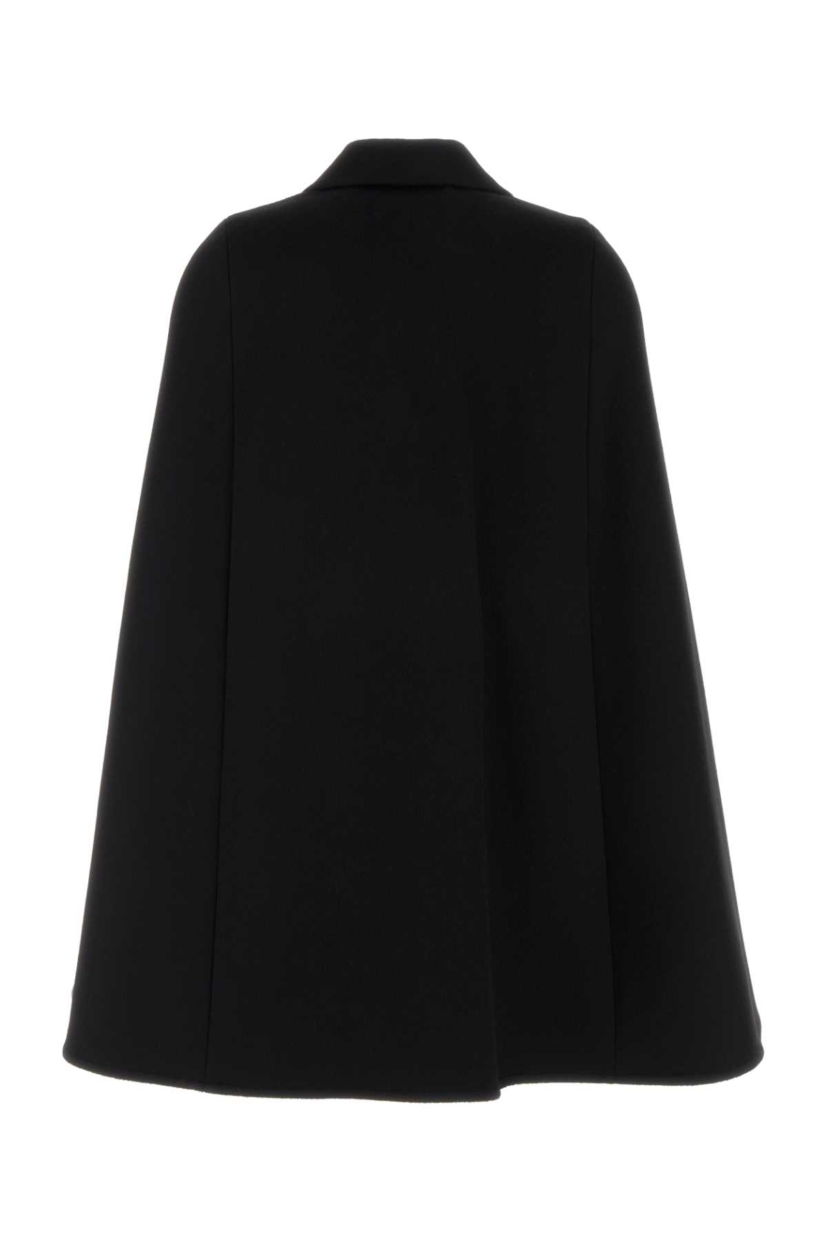 Max Mara Black Camel Pordoi Cape In Black