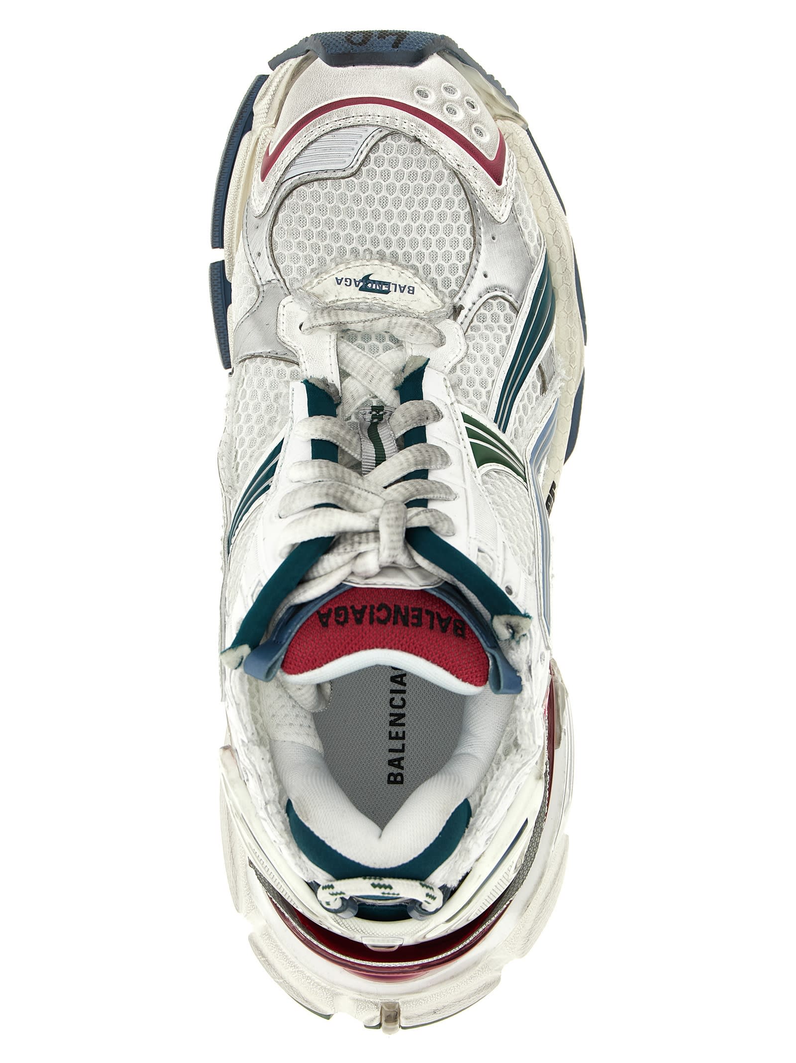 Balenciaga Men Runner Low-top Mesh Sneakers In Multi