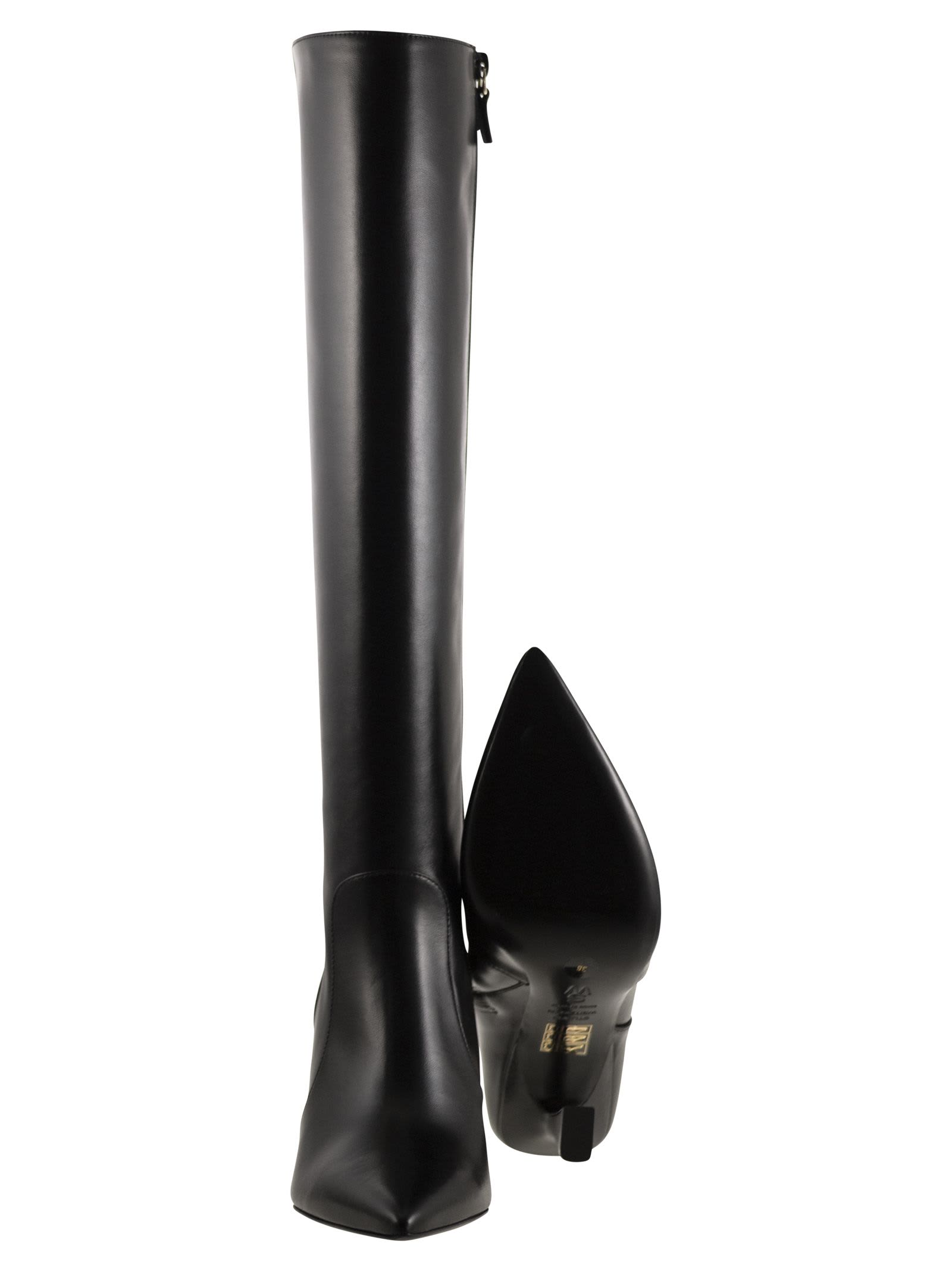 Stuart Weitzman Vinnie - Leather Boots In Black