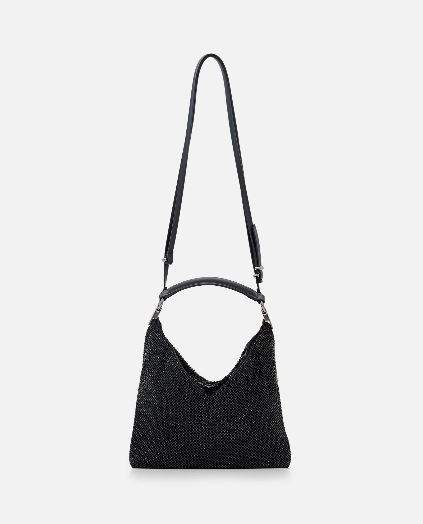 Shop Benedetta Bruzziches Bella Ciao Rhinestone Shoulder Bag In Black