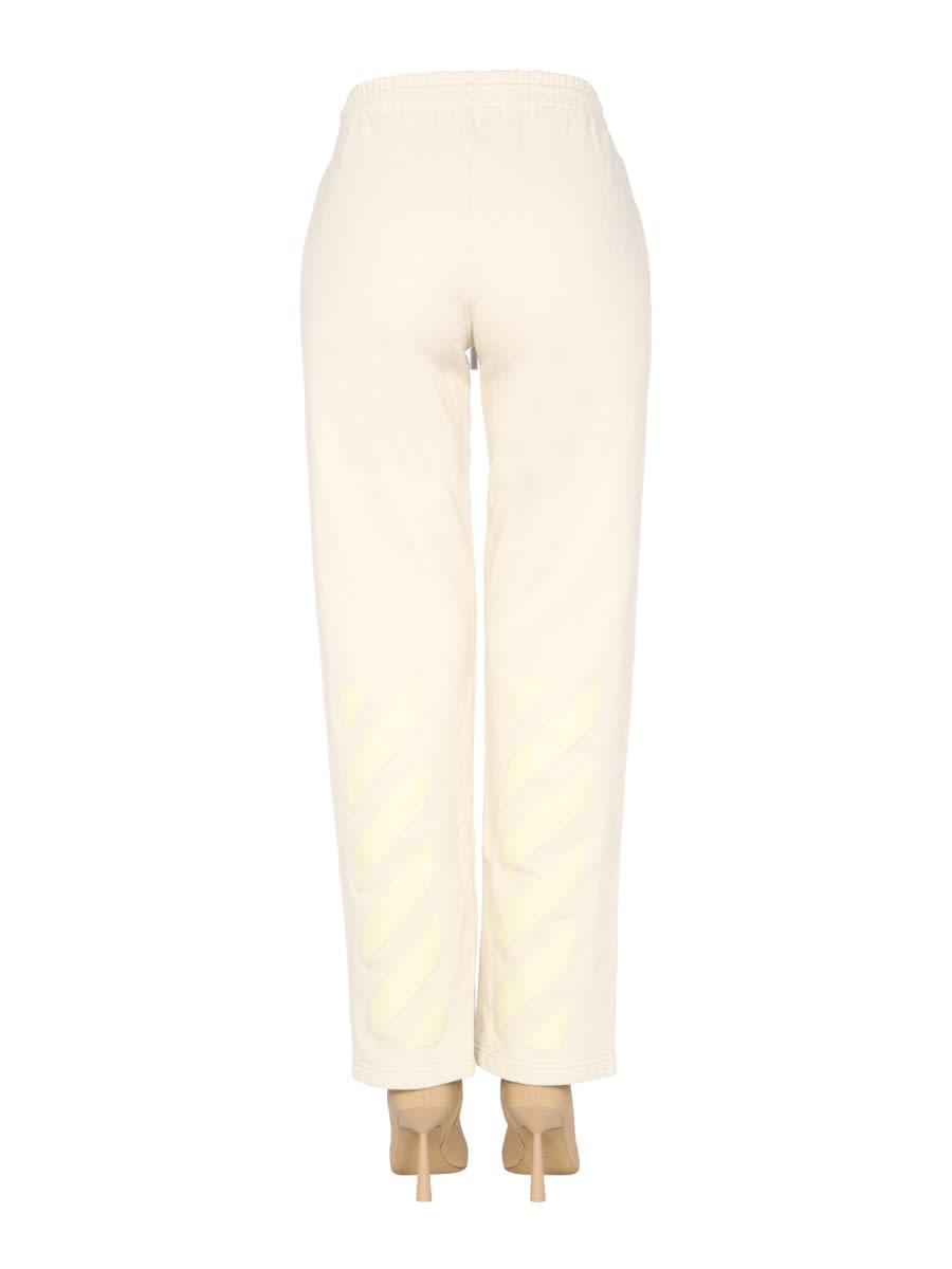 Shop Off-white Rubber Arrow Jogging Pants In White