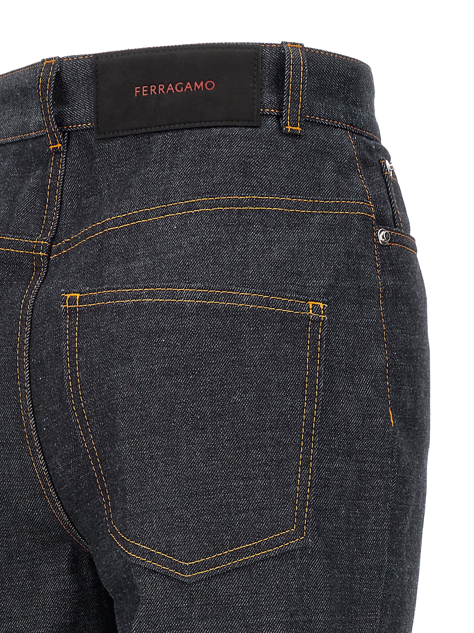 Shop Ferragamo Denim Jeans In Blue