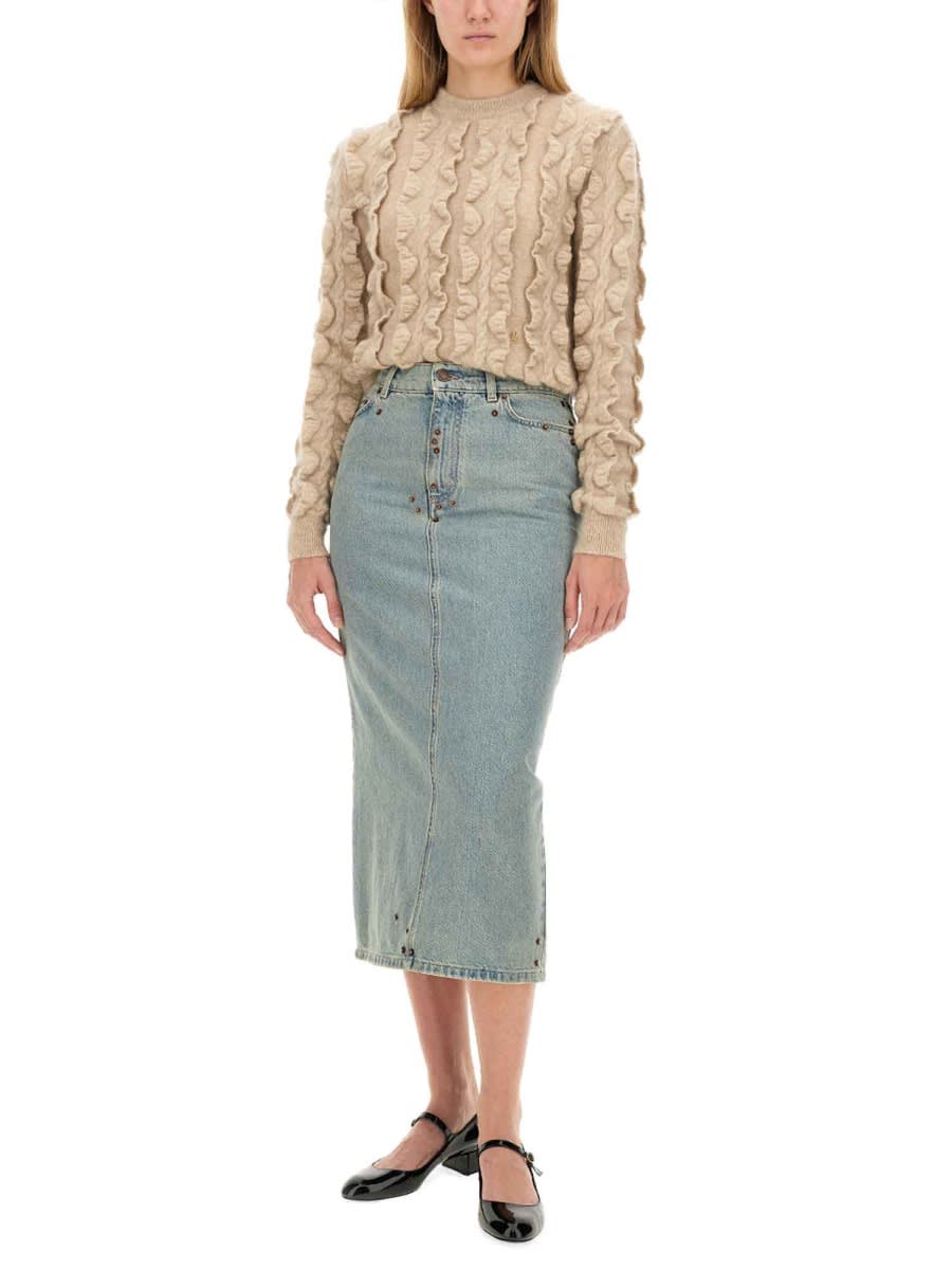 Shop Moschino Denim Skirt