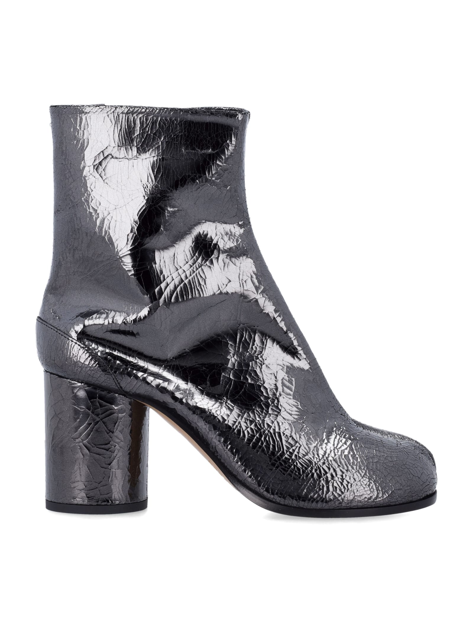 Shop Maison Margiela Tabi Ankle Boots In Nine Iron