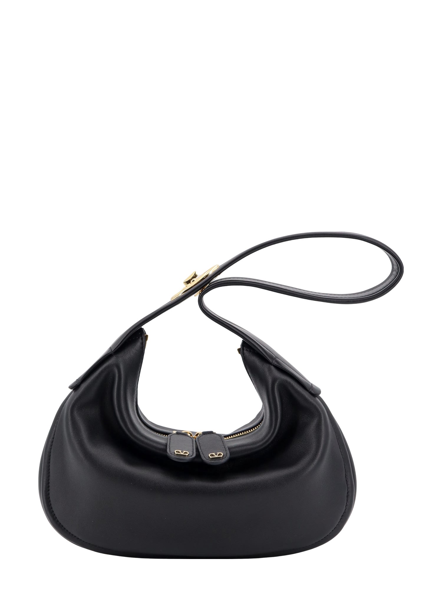 Shop Valentino Shoulder Bag In Black