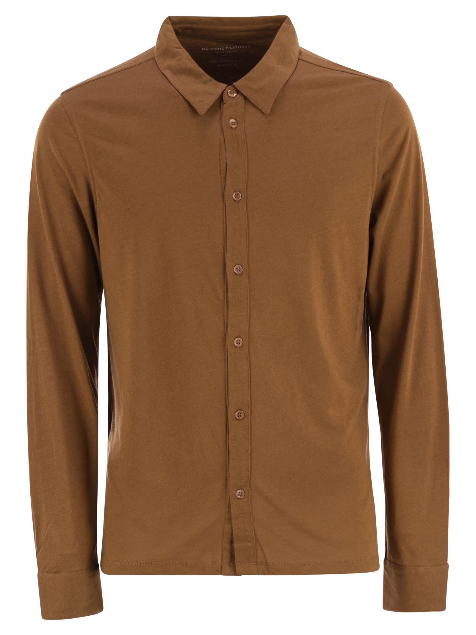 Long-sleeved Lyocell And Cotton Shirt