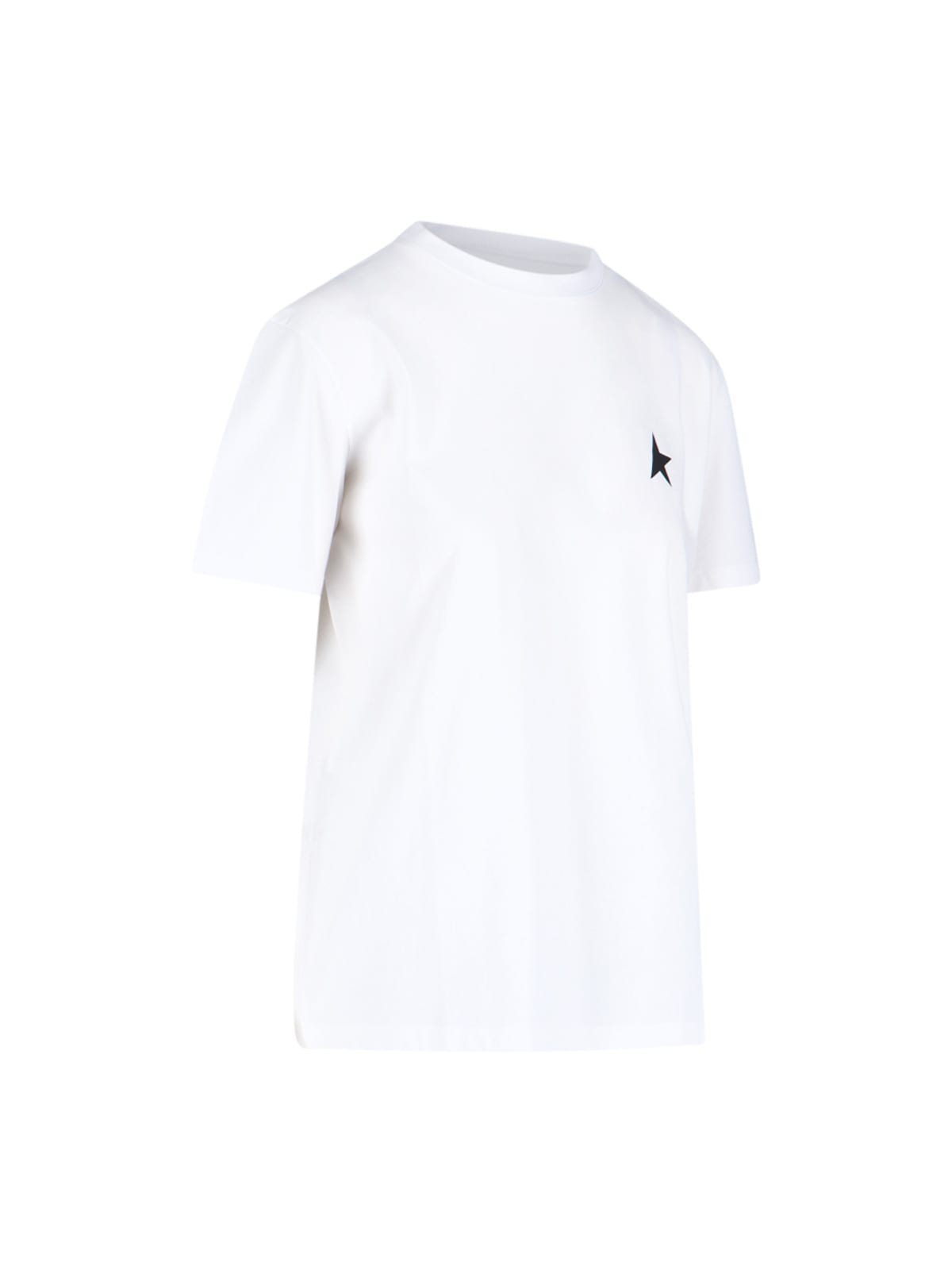 Shop Golden Goose Logo T-shirt In Optic White/black