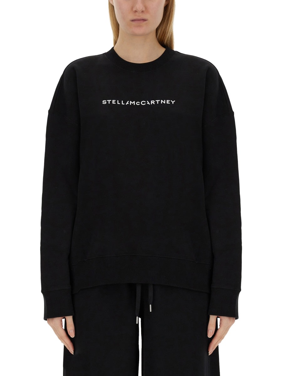 Shop Stella Mccartney Sweatshirt With Logo In Black