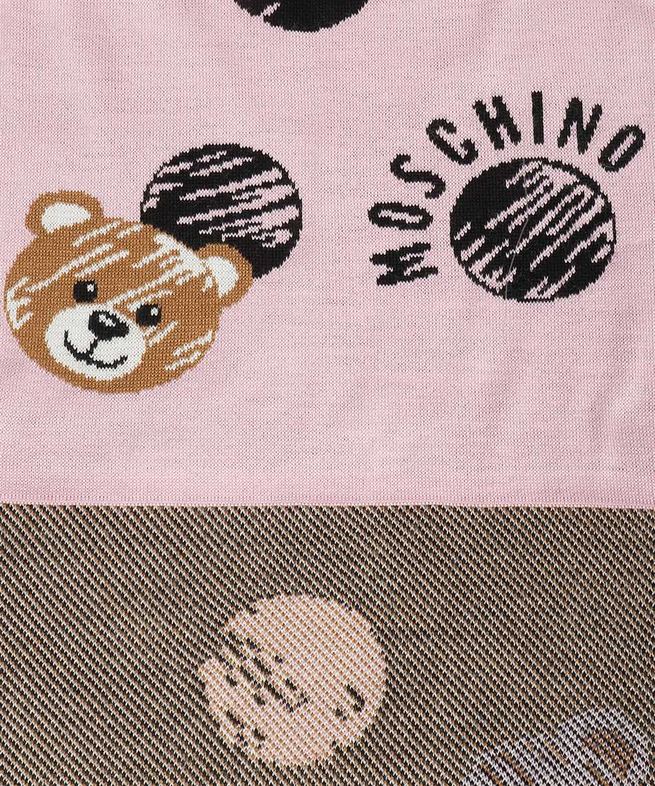 Shop Moschino Logo Knitted Scarf In Pink