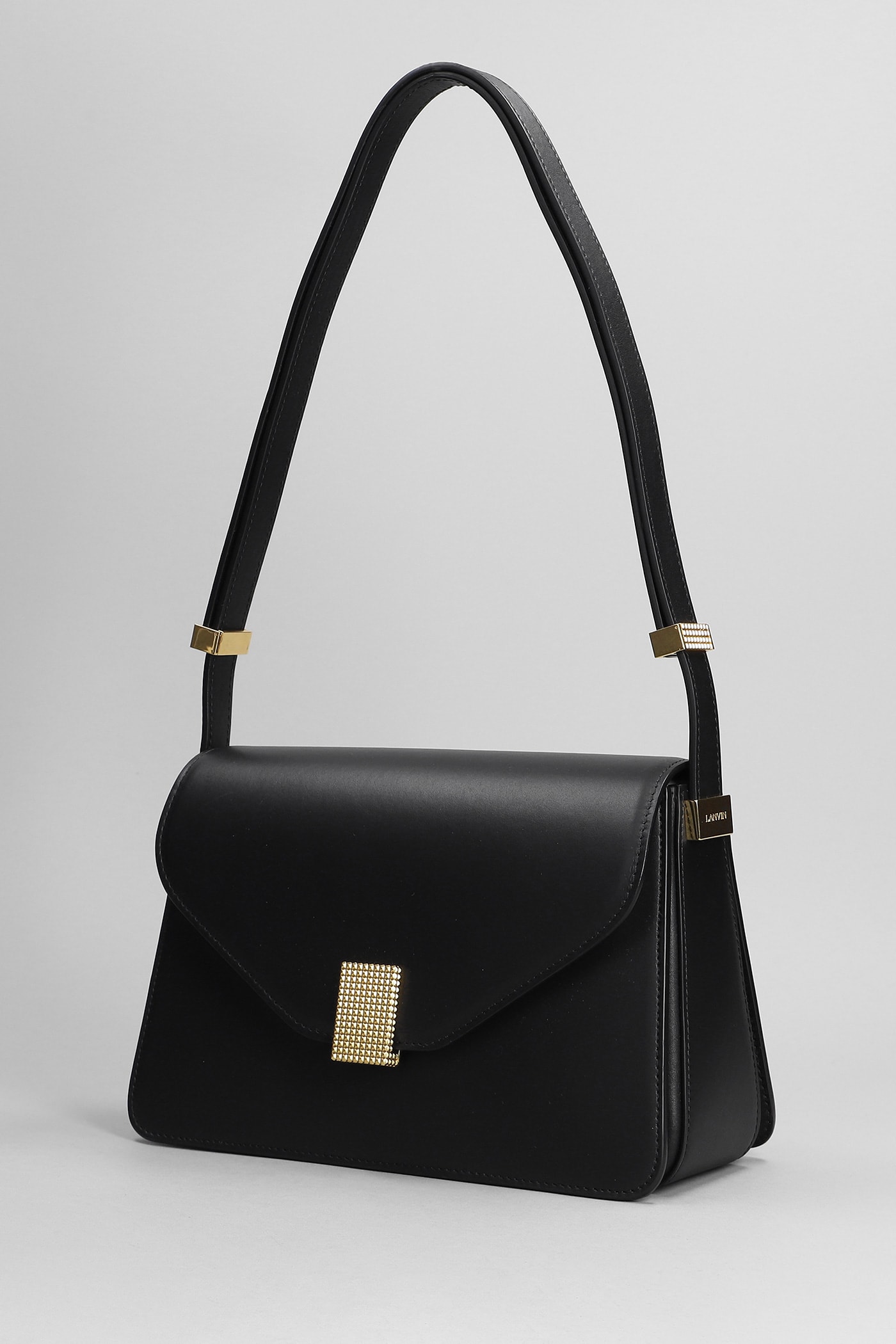 Shop Lanvin Shoulder Bag In Black Leather