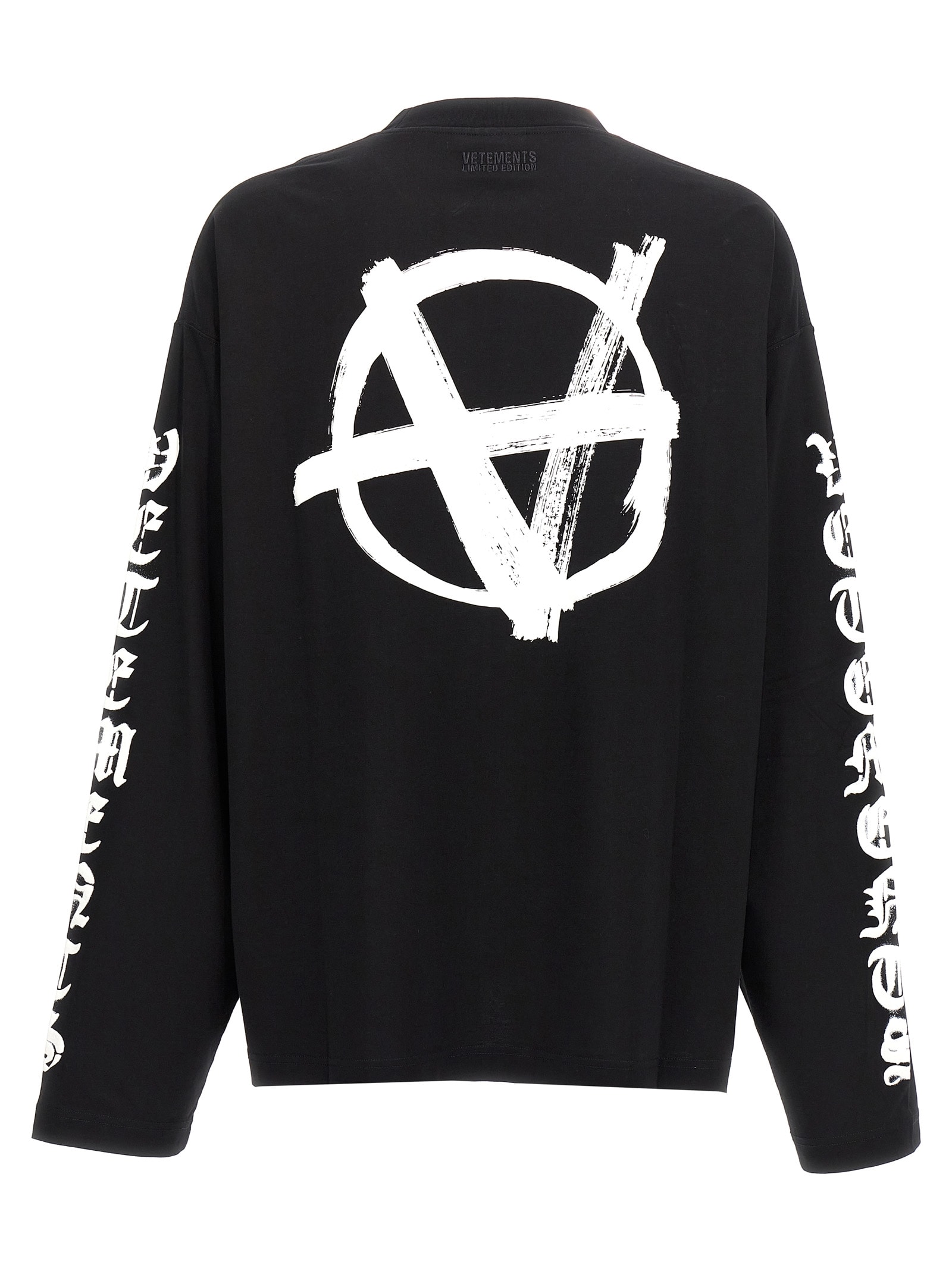 Shop Vetements Double Anarchy T-shirt In White/black