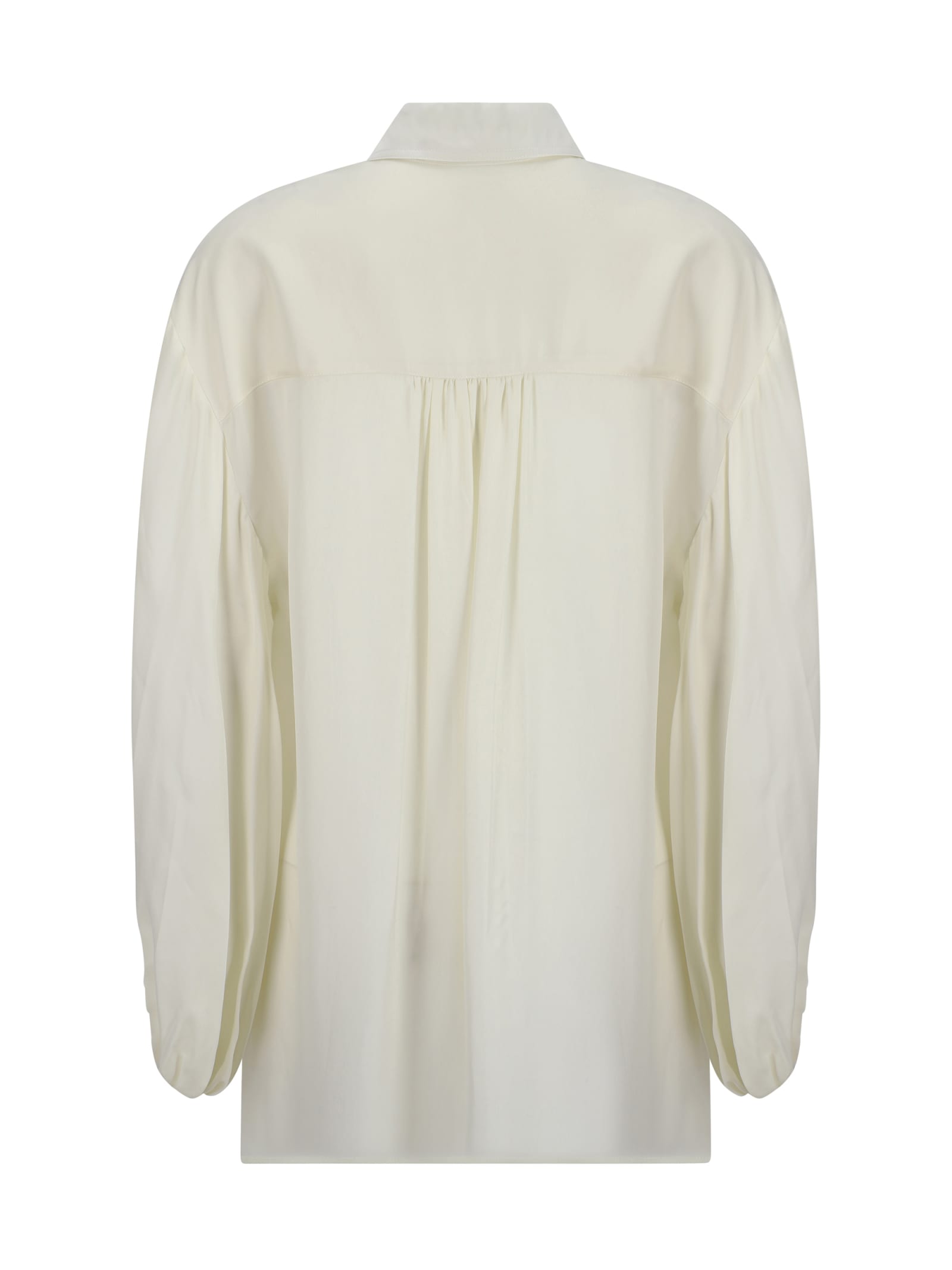 Shop Khaite Bam Shirt In Cream