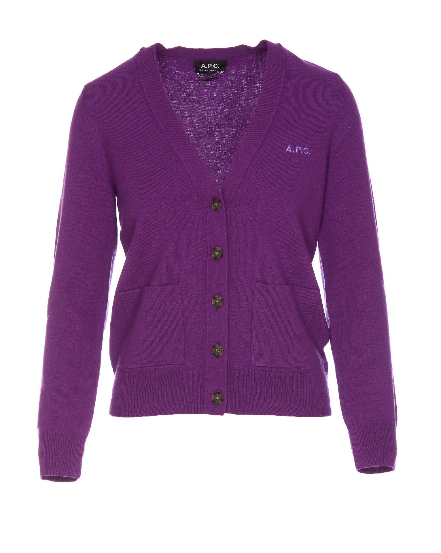 Apc A.p.c. Louisa Cardigan In Purple