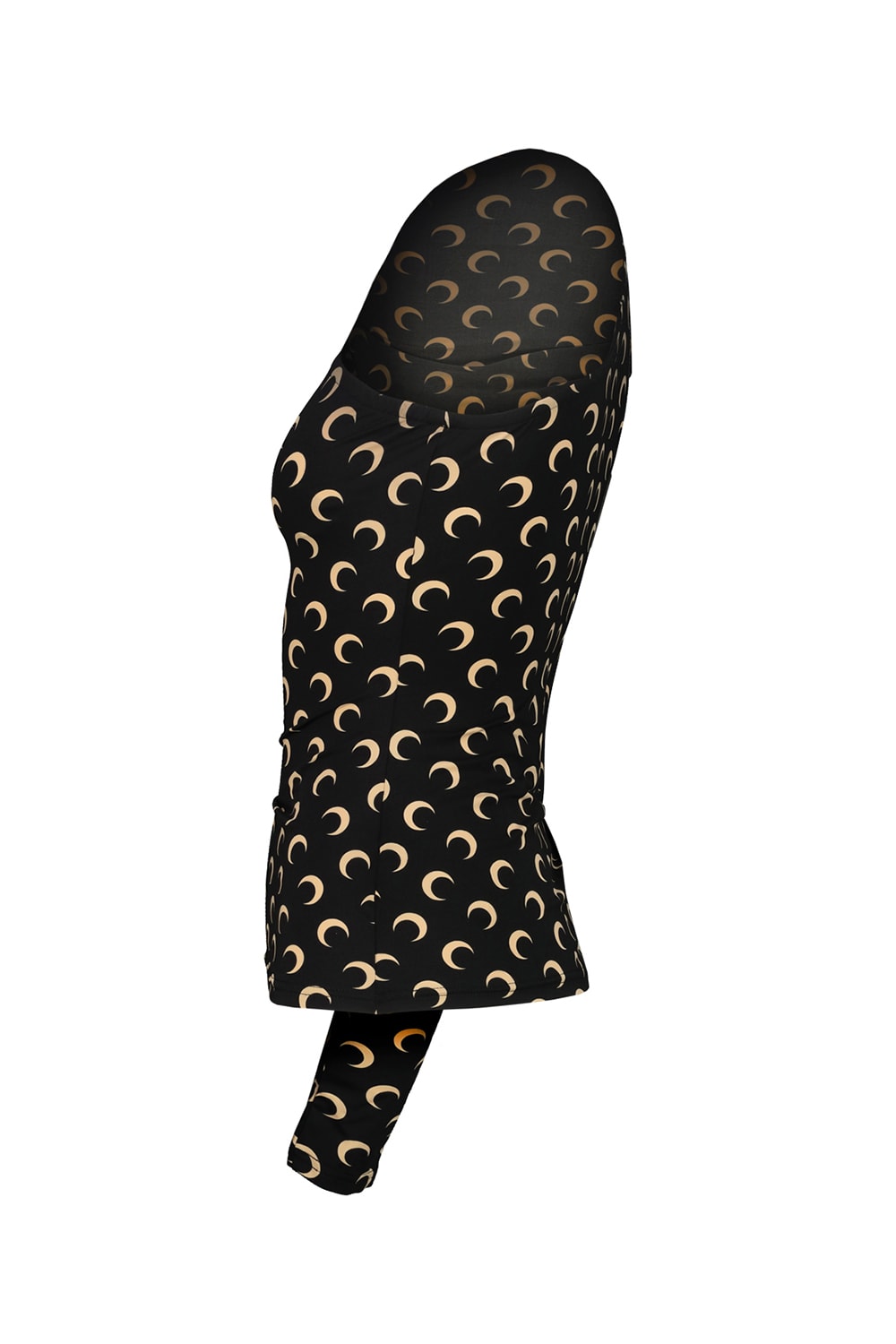 Marine Serre Moon Jersey Asymmetric Top In Multi