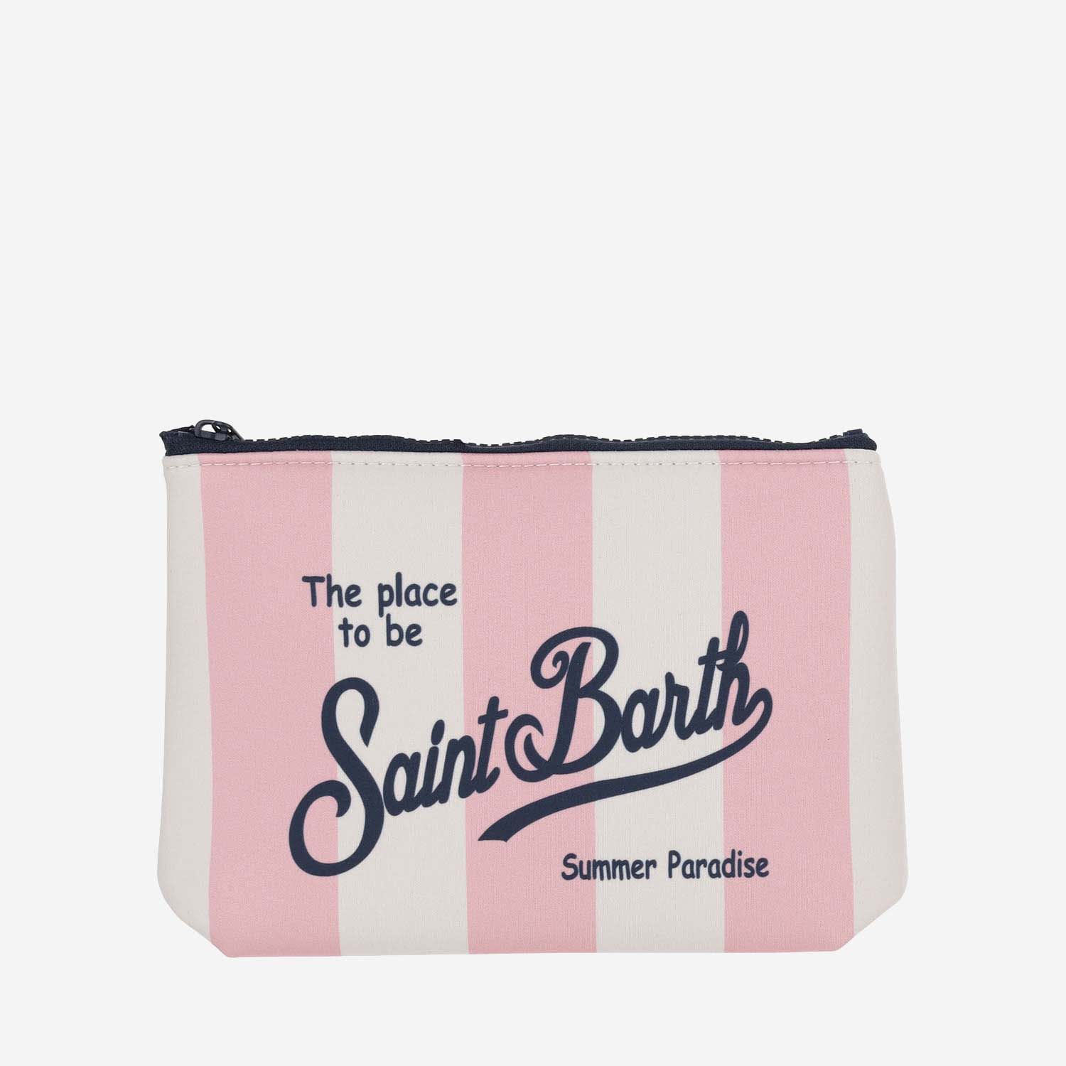 Shop Mc2 Saint Barth Scuba Clutch Bag With Striped Pattern
