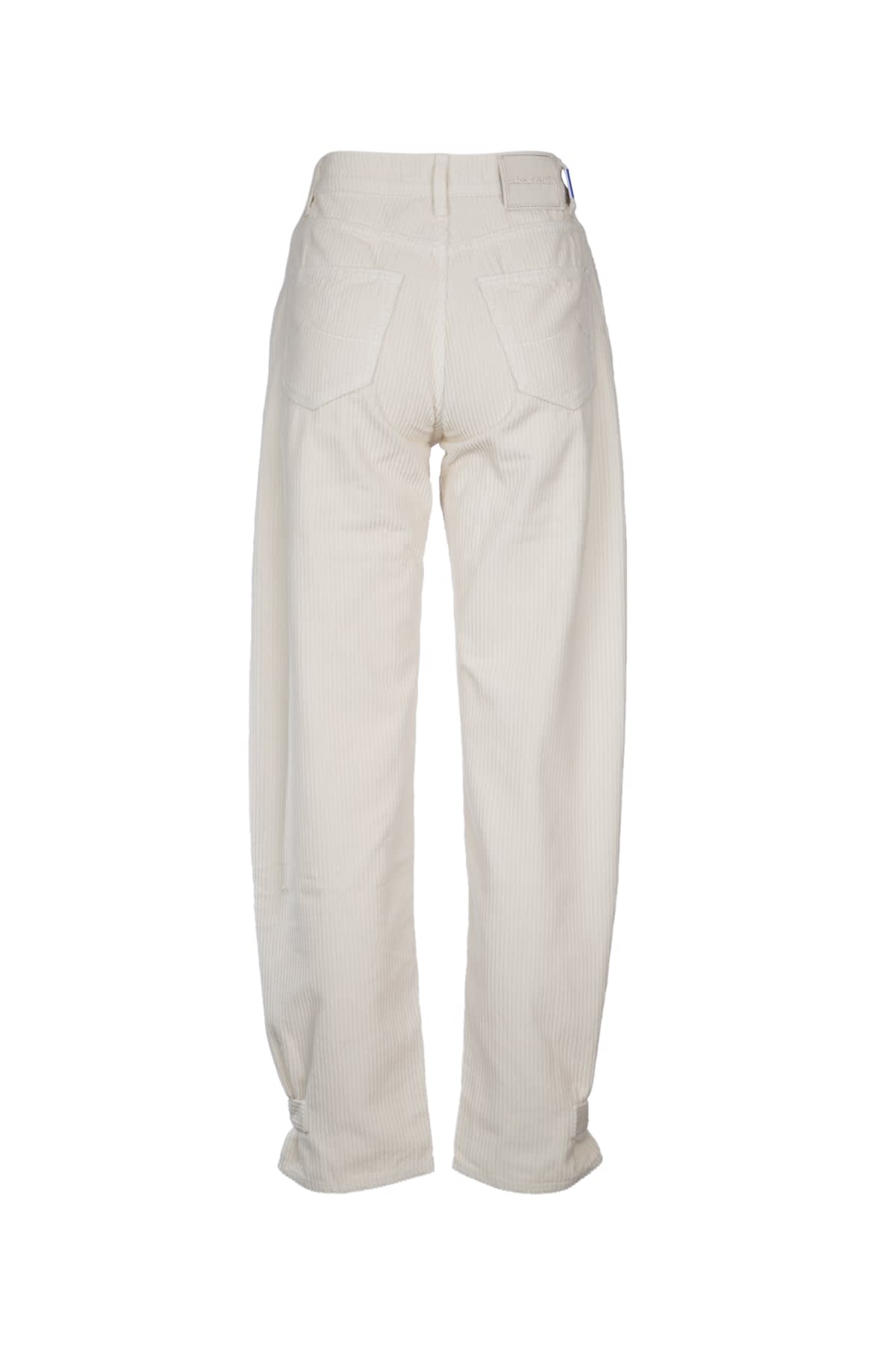 Jacob Cohen Willow Carrot Jeans Rolled Cuffs In Bianco