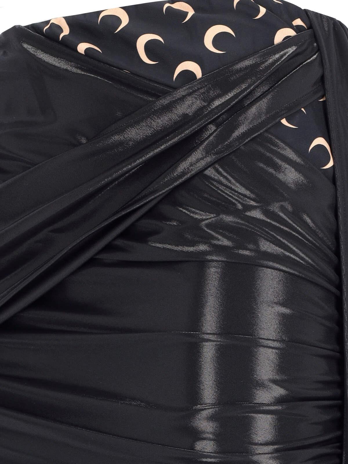 Shop Marine Serre Asymmetric Midi Skirt In Black