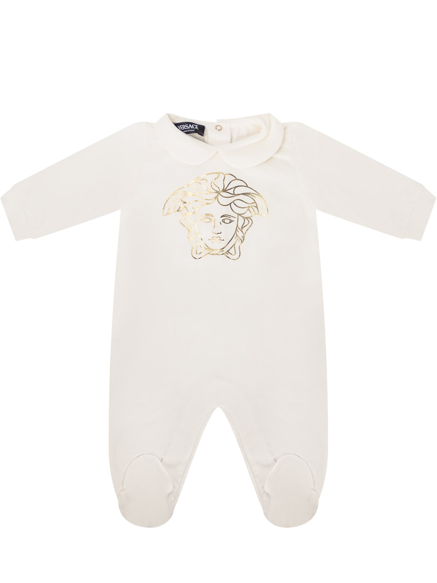 Shop Young Versace Medusa Body In Bianco-oro