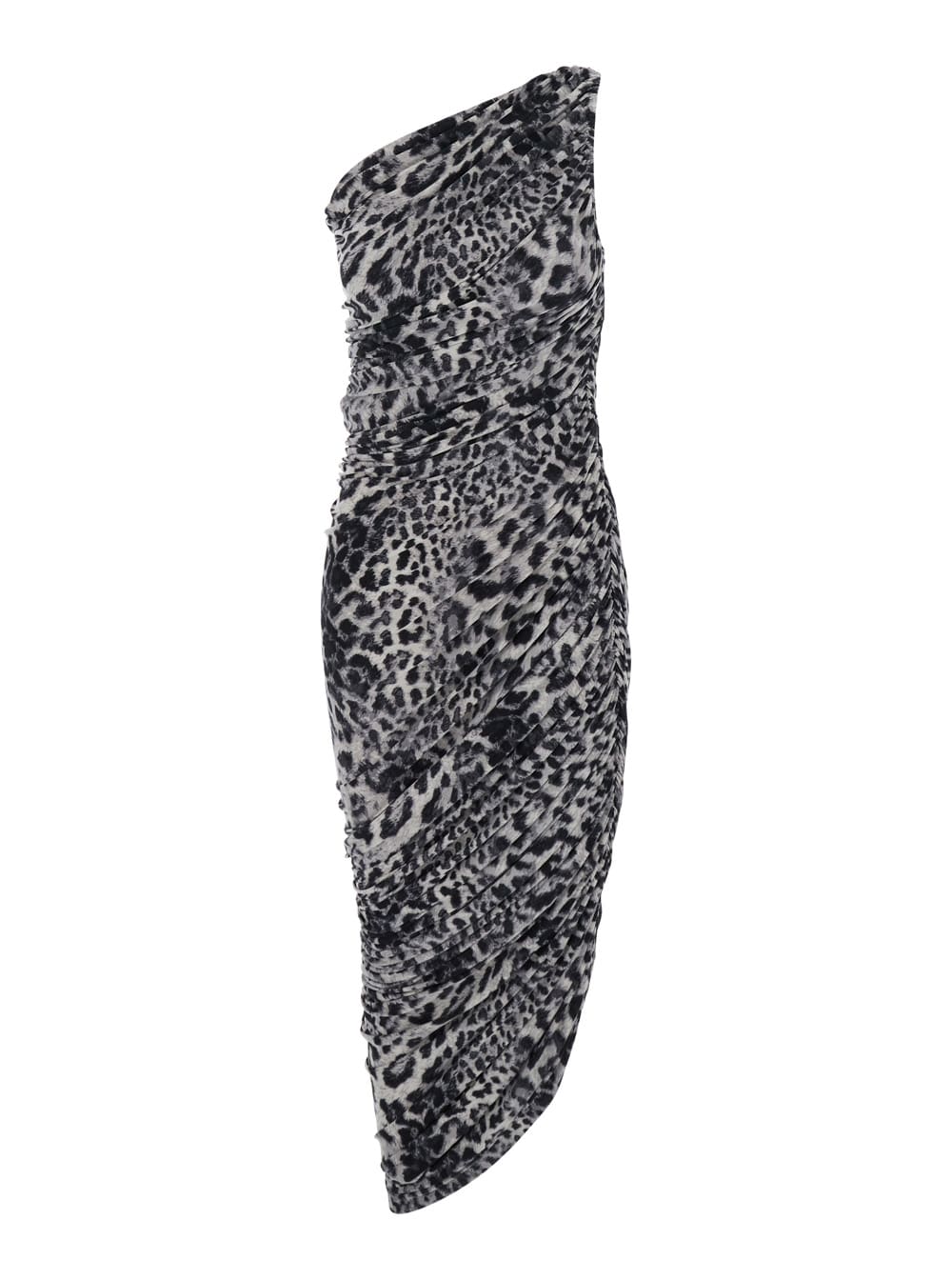Norma Kamali Diana Leopard-print Stretch-jersey Maxi Dress In Multi