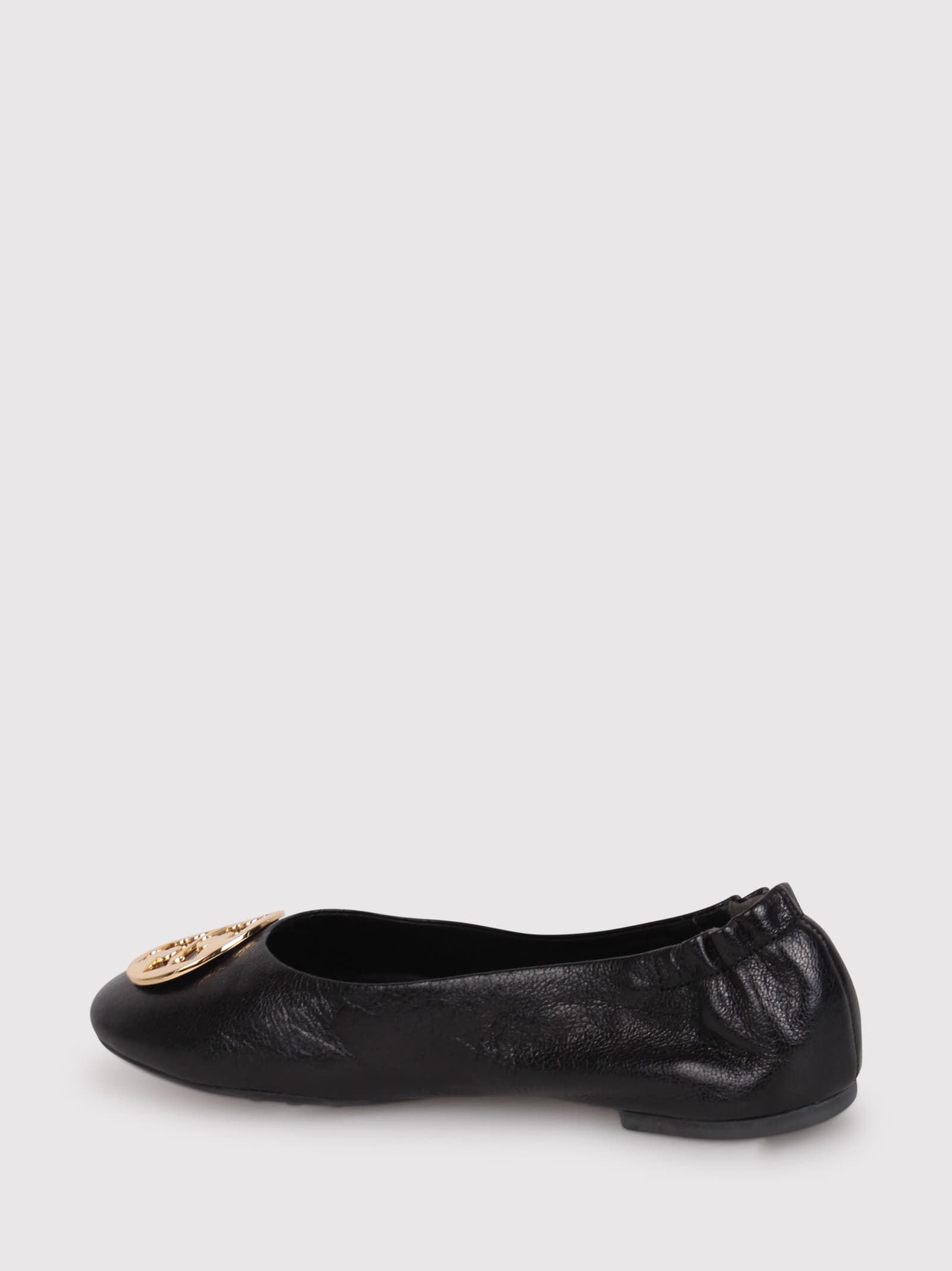 Shop Tory Burch Claire Logo-plaque Ballerina Flats