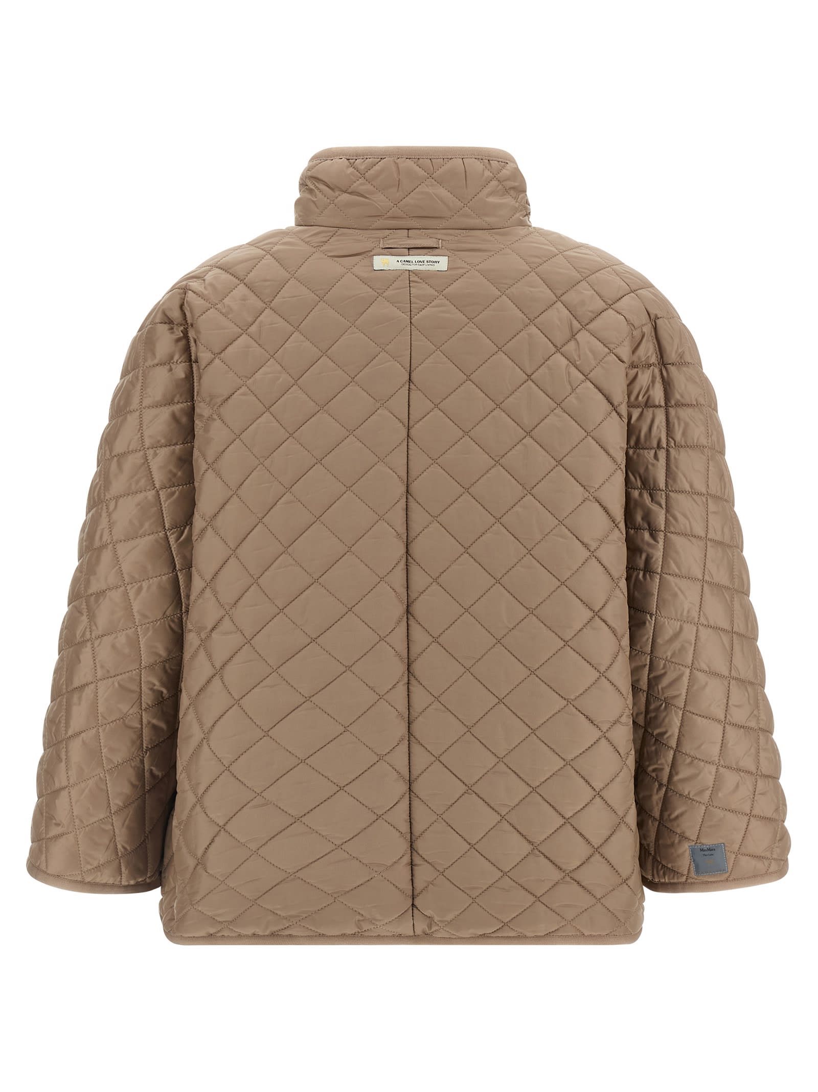 Max Mara The Cube Delfina Reversible Hood In Brown