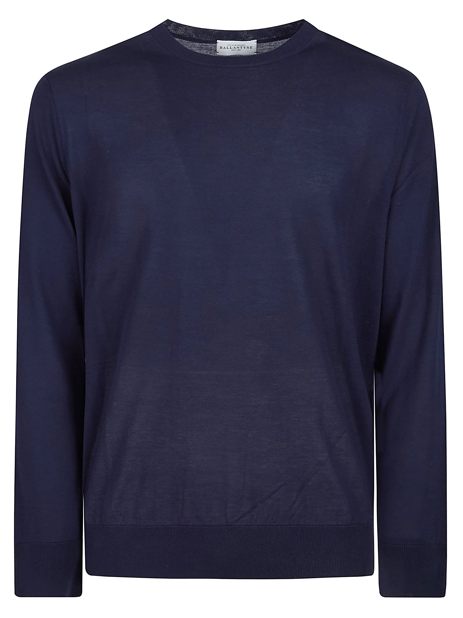 Ballantyne Plain Sweater In Navy