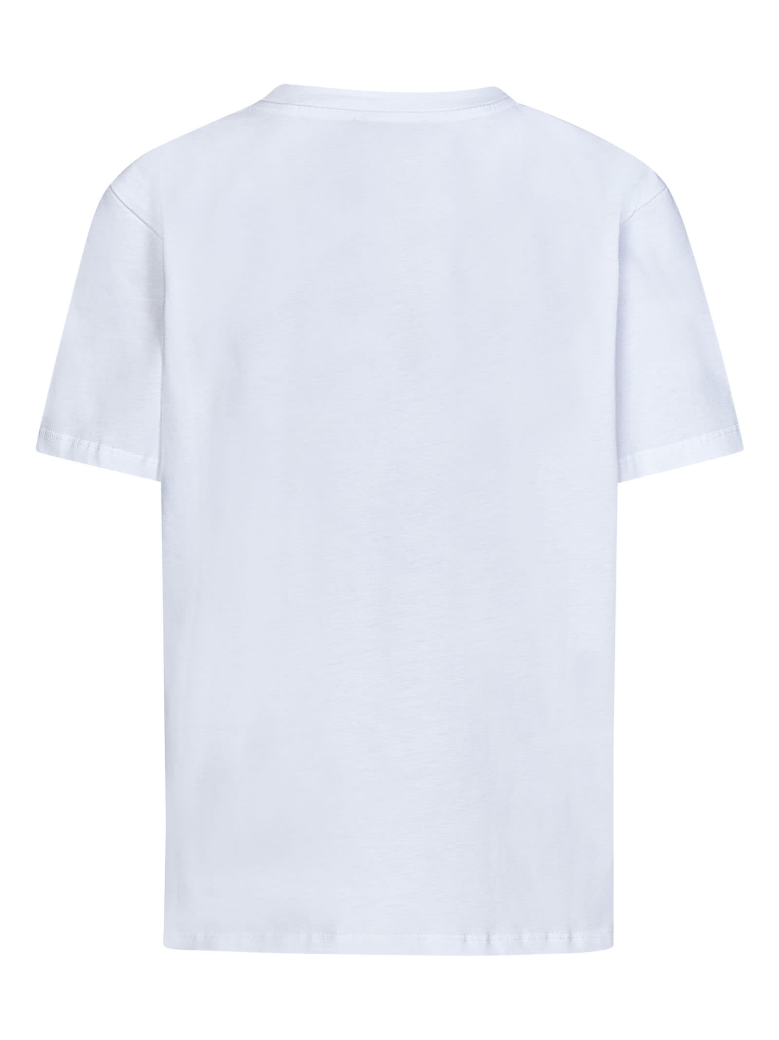 Shop Balmain T-shirt In White/gold