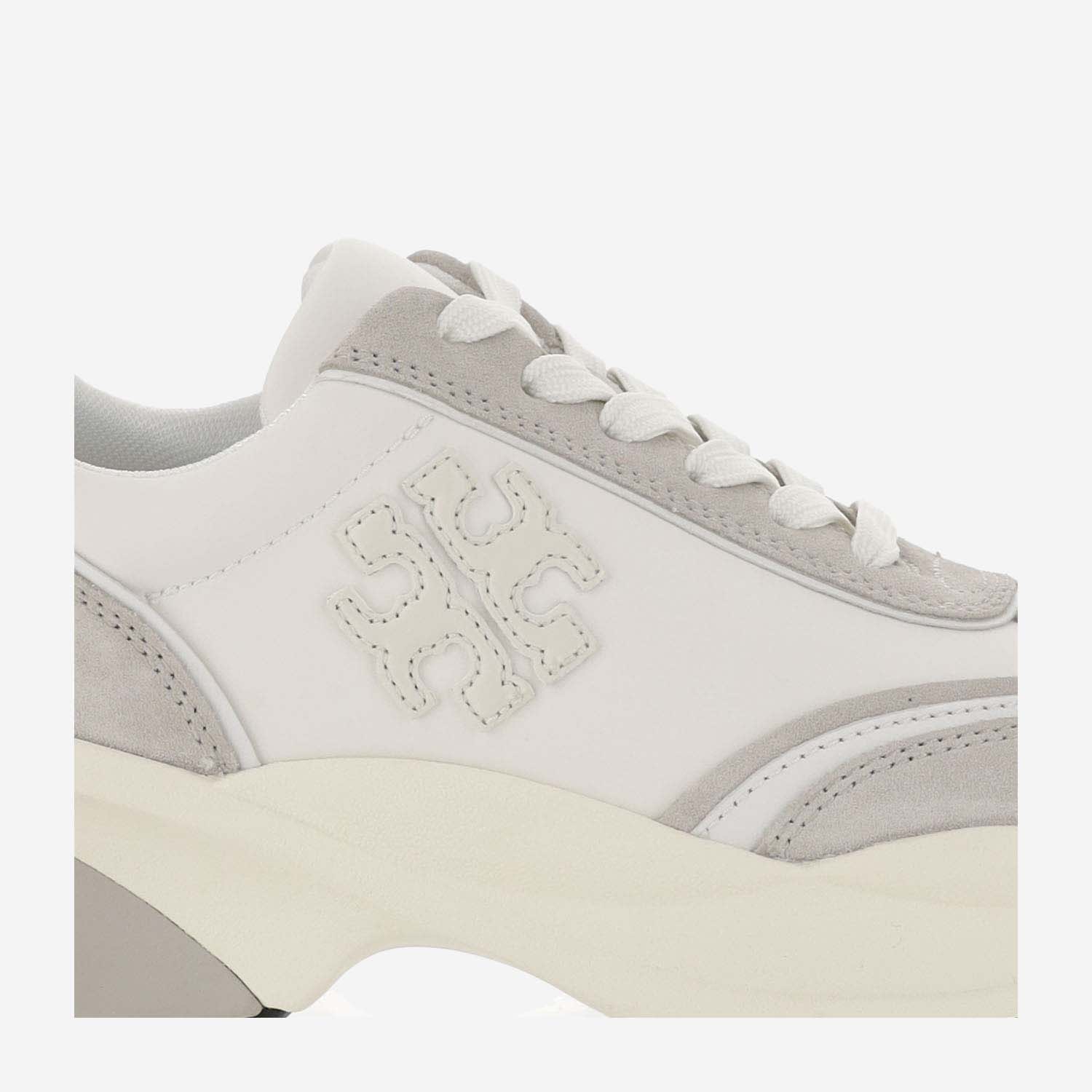 Shop Tory Burch Good Luck Trainer Sneakers In Bianco, Avorio