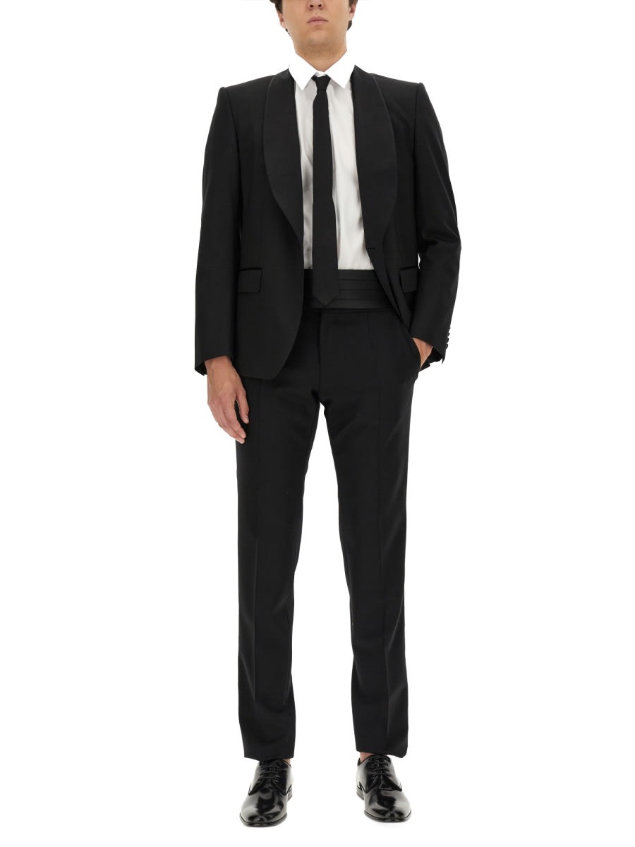 Shop Dolce & Gabbana Tailored Pants In Black