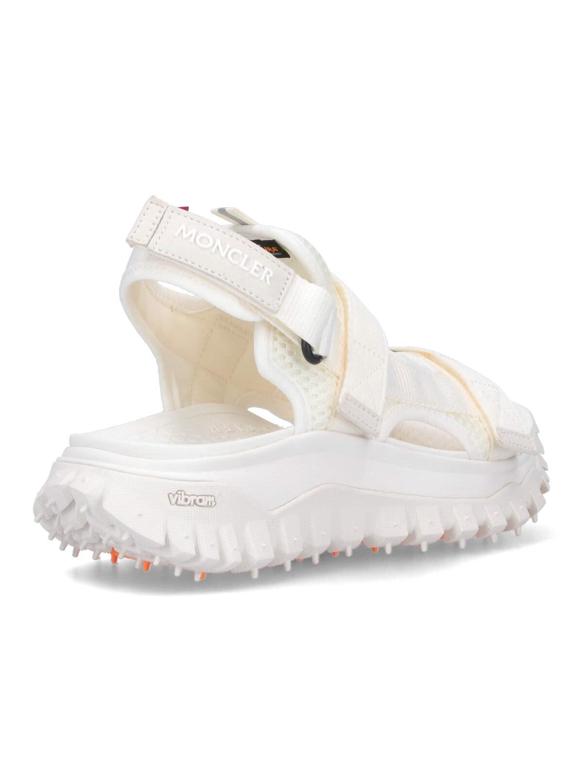 Shop Moncler Trailgrip Vela Sandals In White