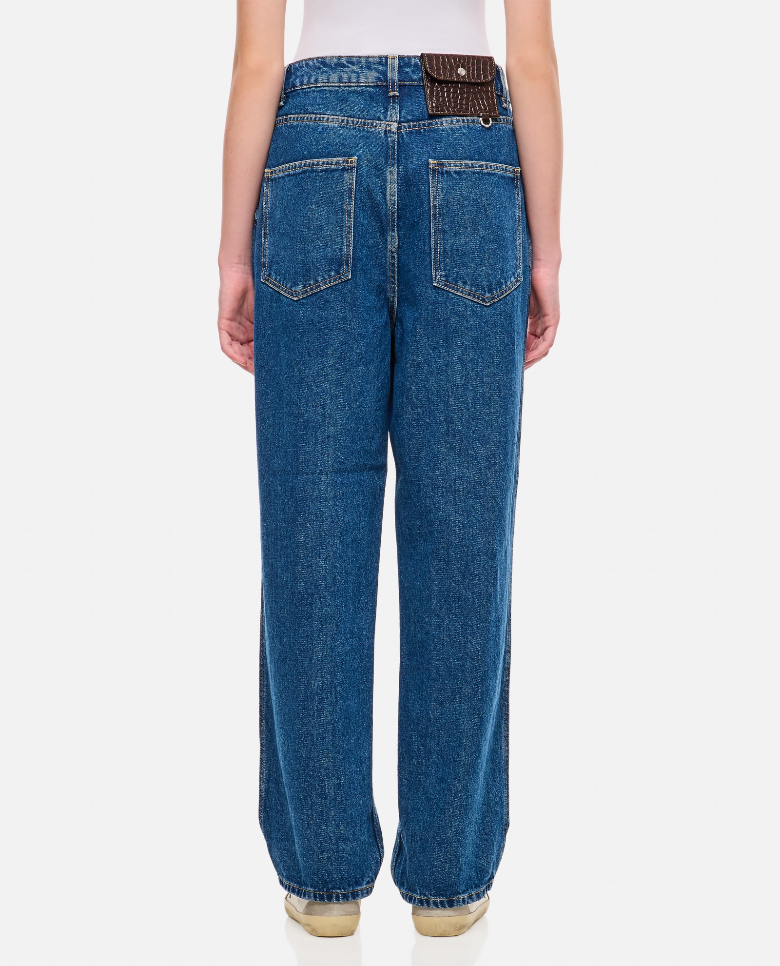 Shop Saks Potts Shake Denim Pants In Blue