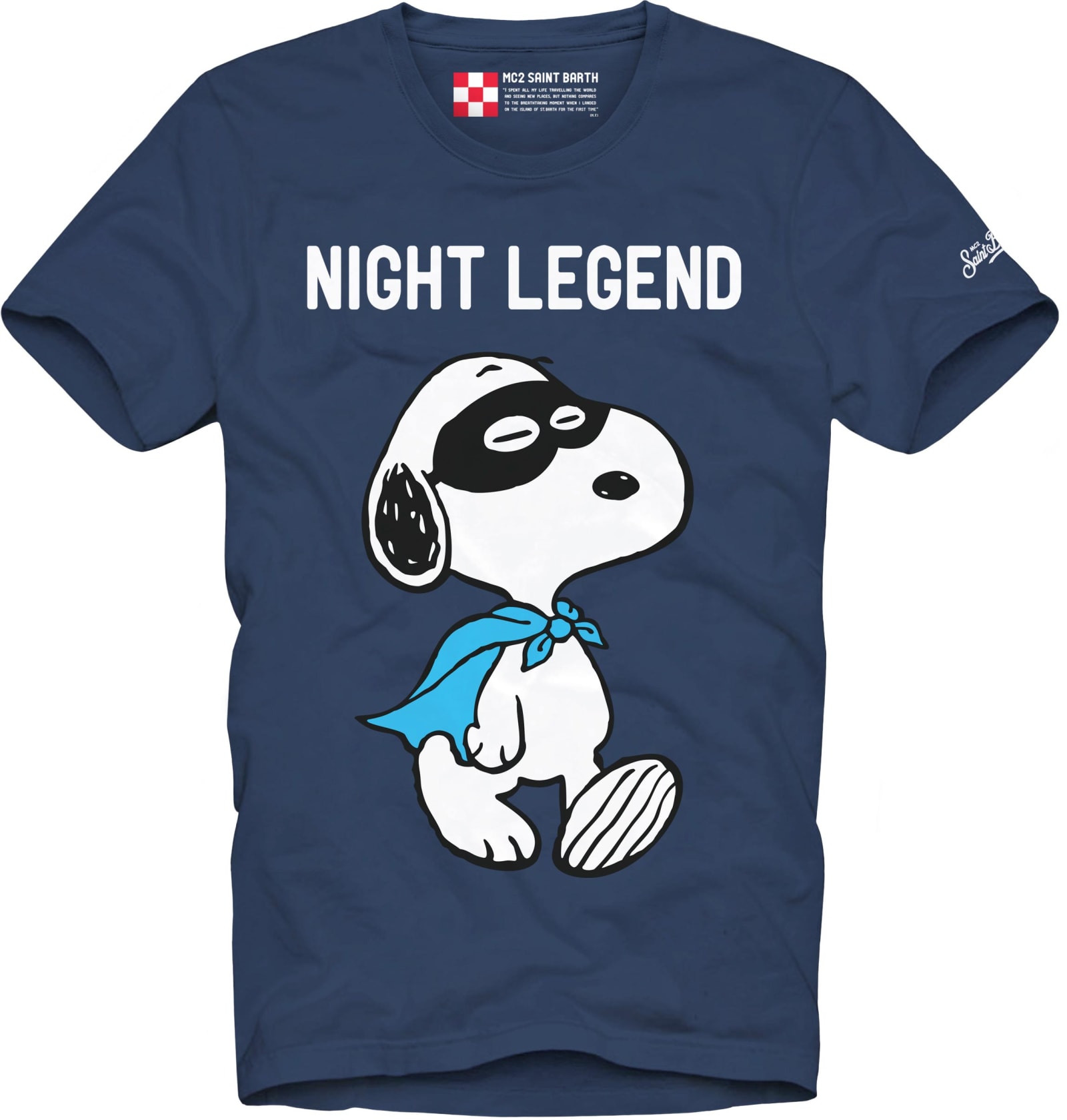 MC2 Saint Barth Night Legend Printed Blue Navy T-shirt - Peanuts Special Edition ®