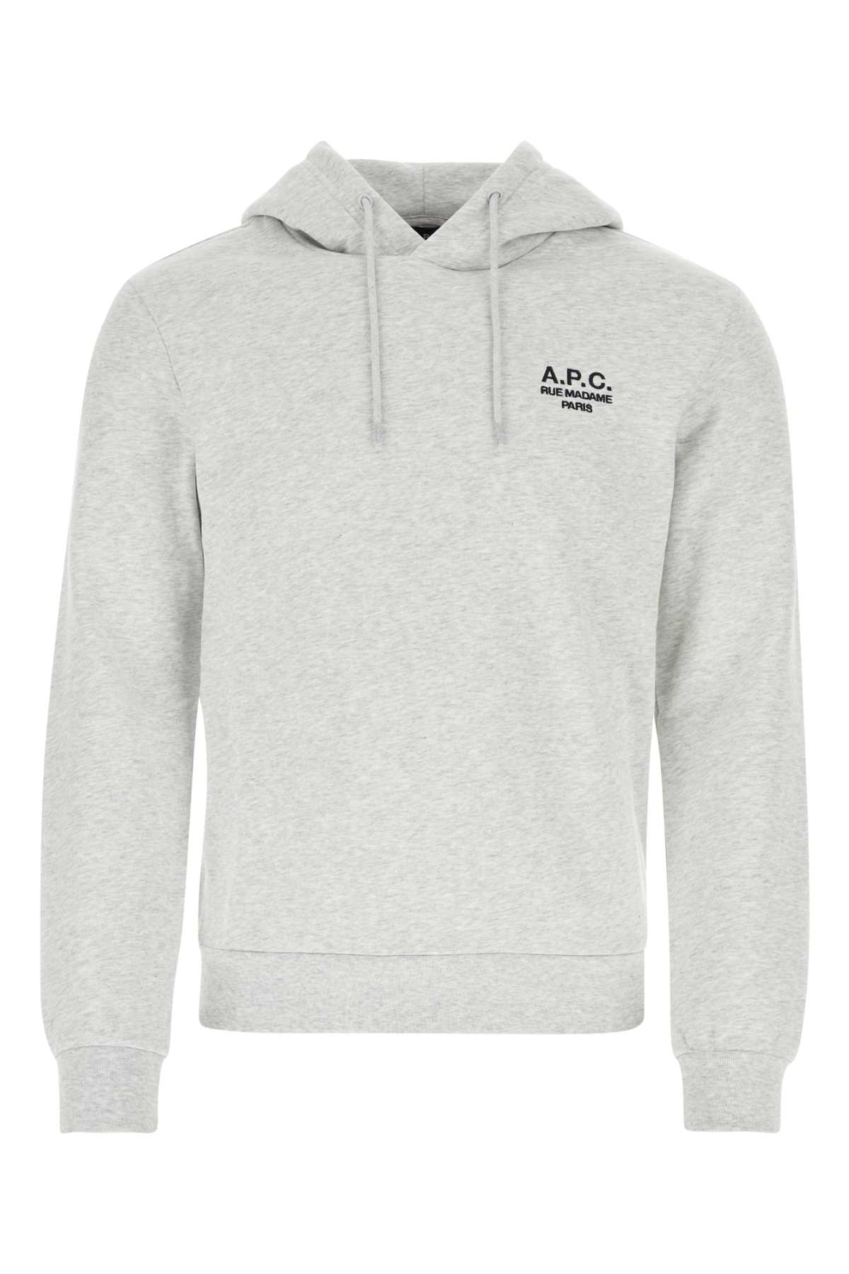 A. P.C. Melange Grey Cotton Sweatshirt