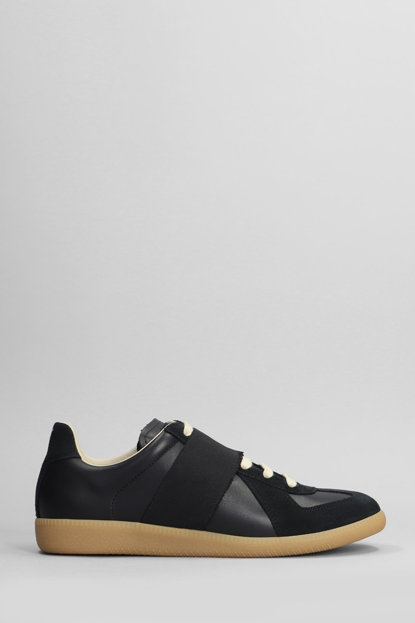 Replica Sneakers In Black Suede And Leather