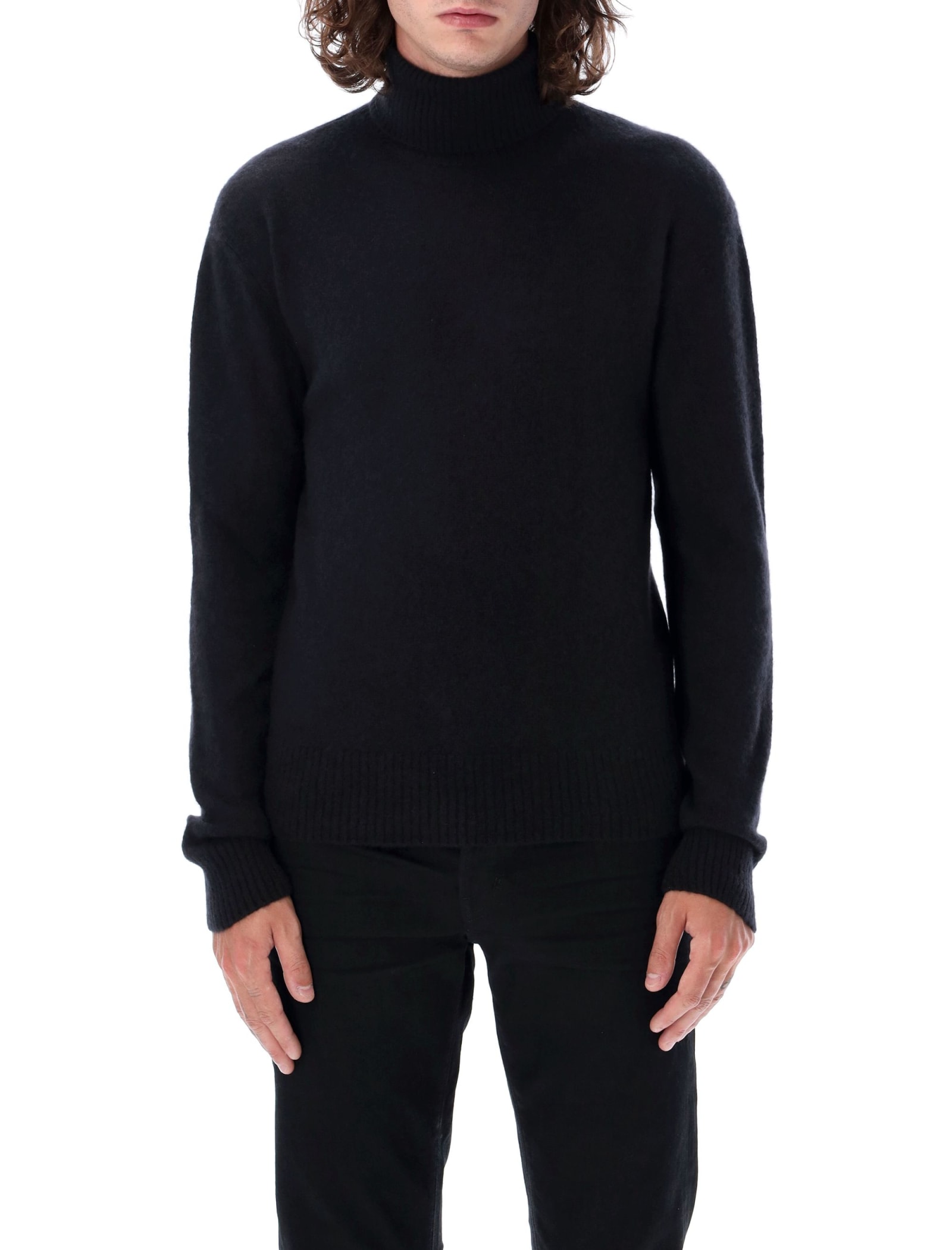 Shop Tom Ford High Neck Cashmere Sweater In Black