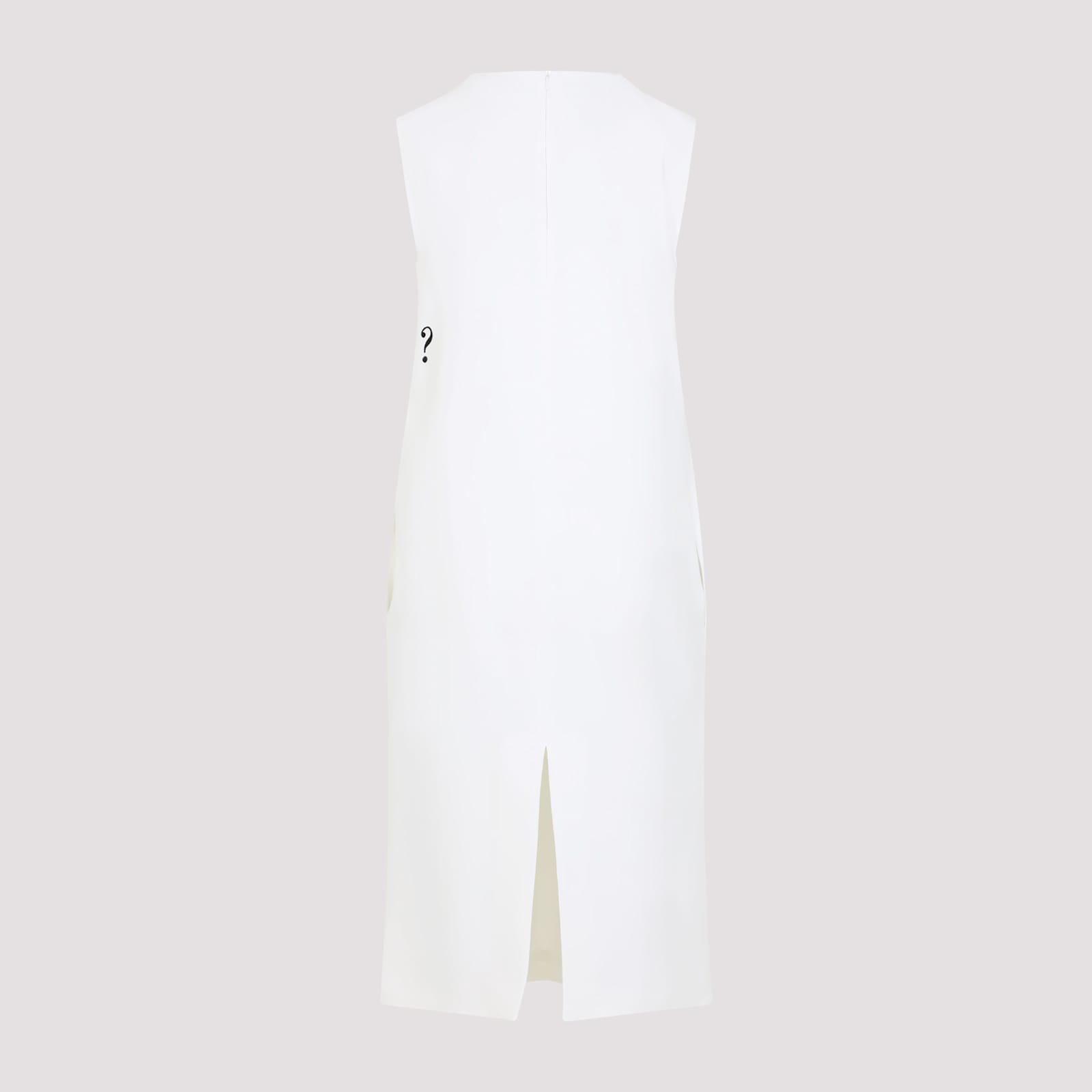 Moschino Slogan-print Midi Dress In Fantasia Bianco