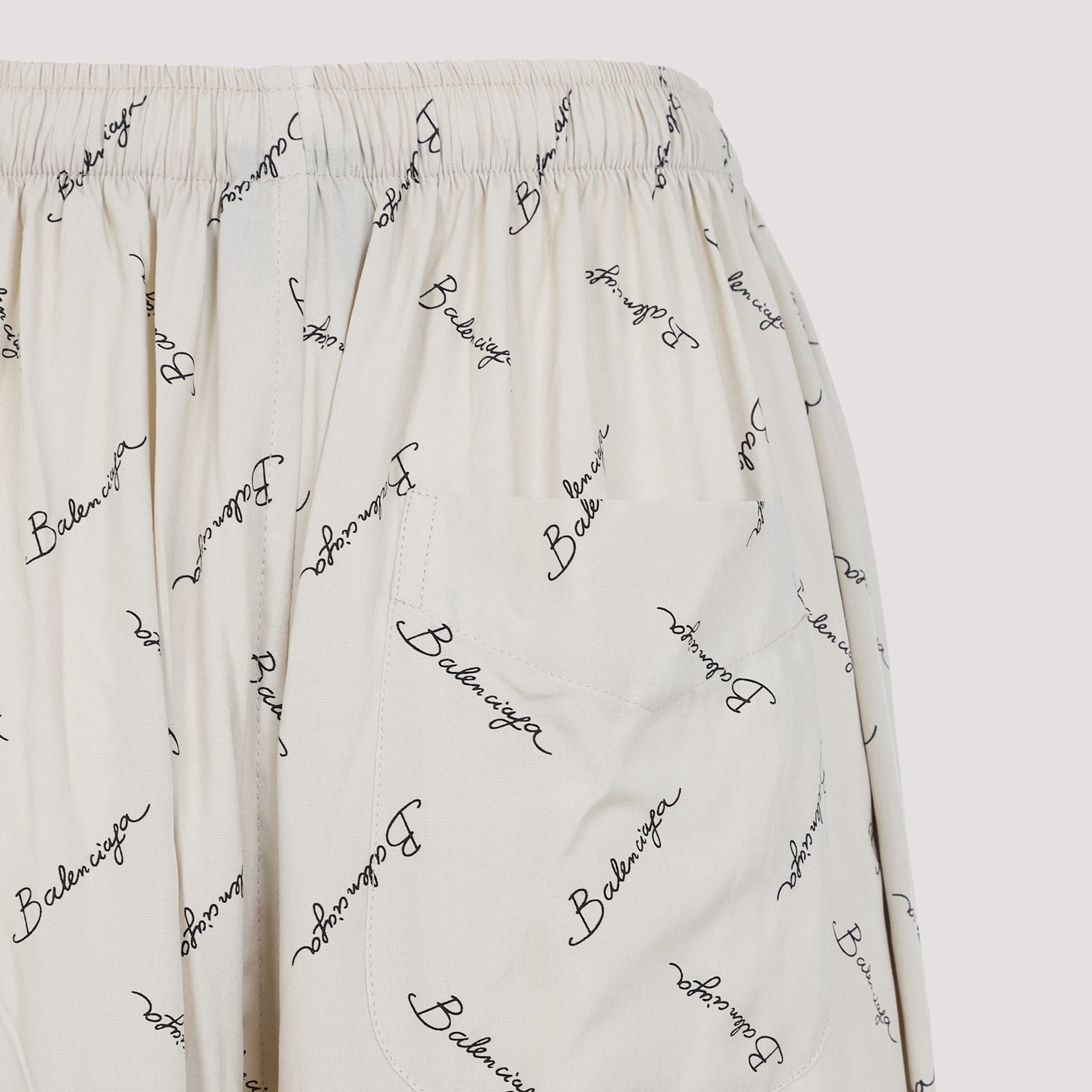 Balenciaga Luxurious Pyjama Pants For Women In Light Beige Black