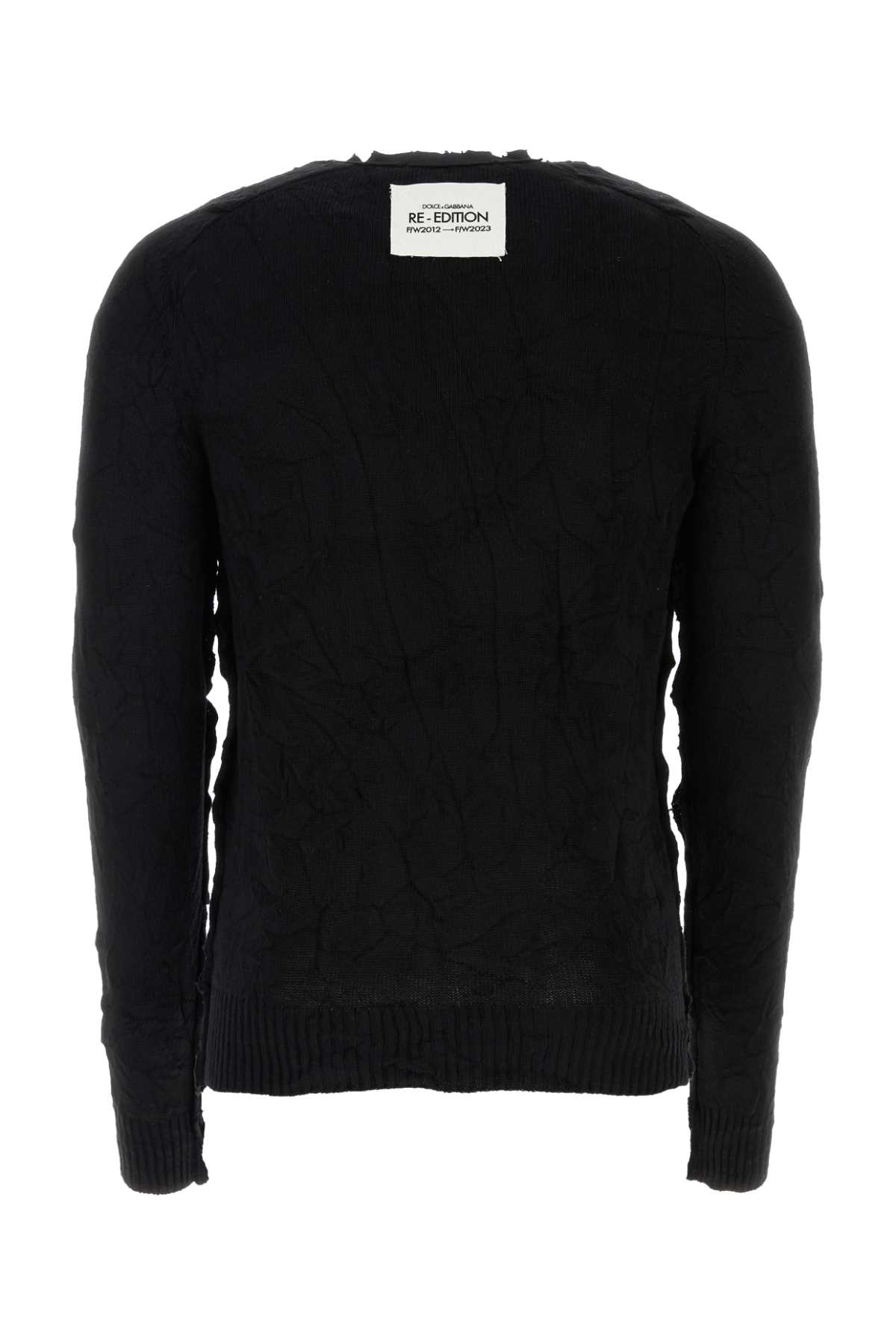 Shop Dolce & Gabbana Black Wool Blend Sweater In Nero