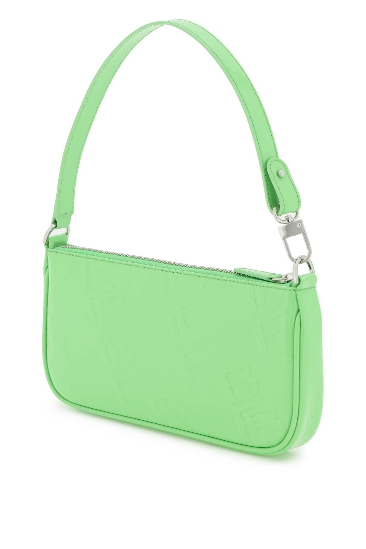 Shop By Far Patent Leather Rachel Bag In Fresh Green (green)