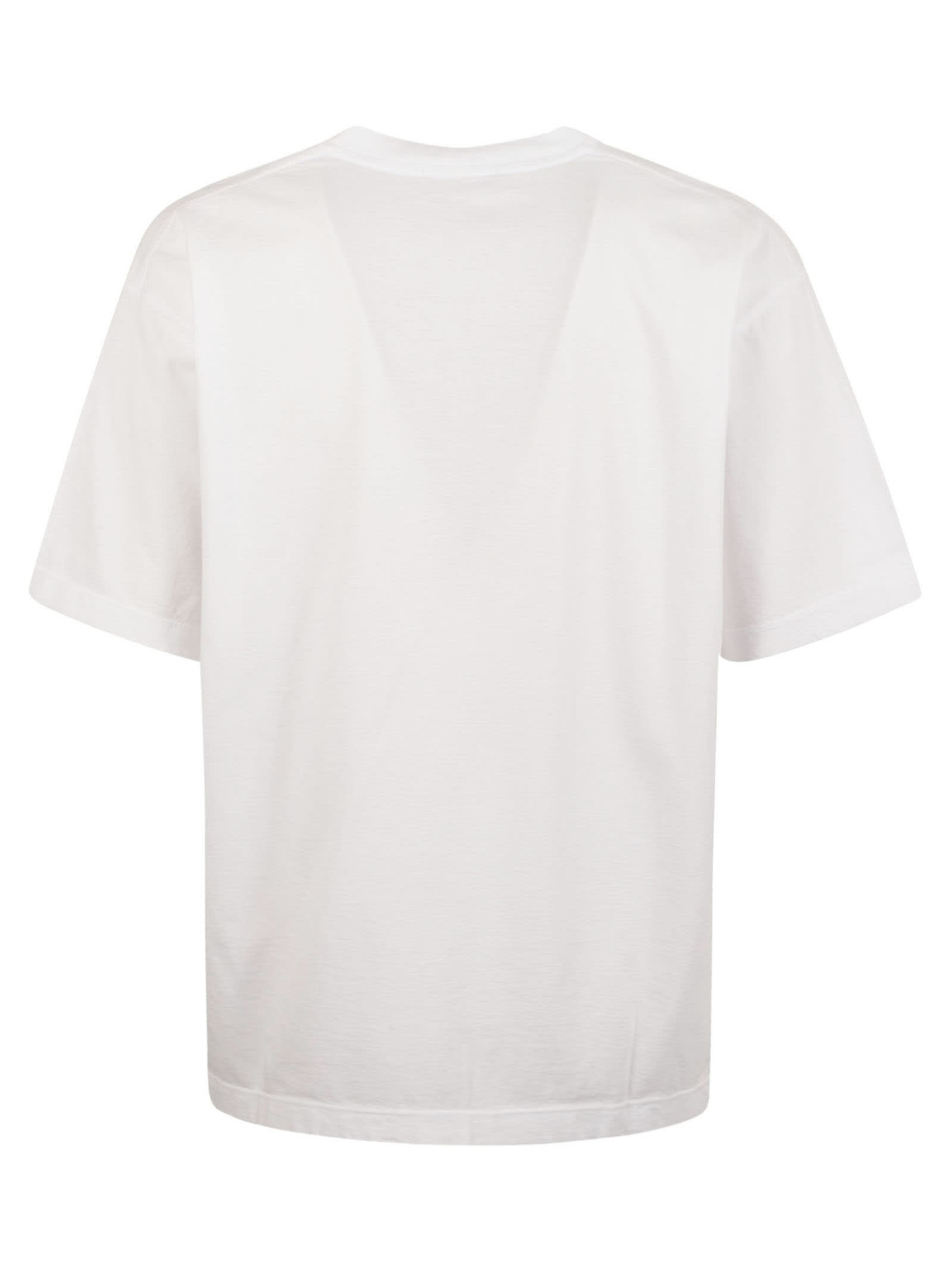 Shop Stone Island Round Neck Chest Logo T-shirt In V0001 White