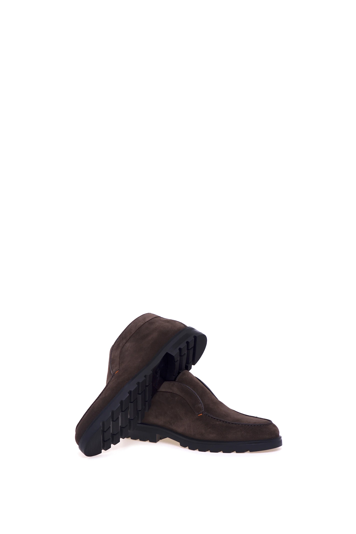 Shop Santoni Mocassin In Brown