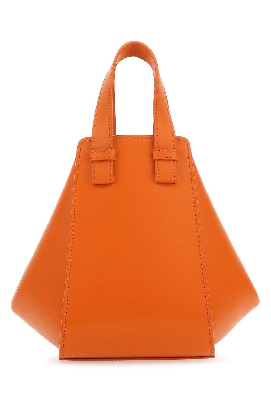 Loewe Logo Zipper Shoulder Bag In Orange