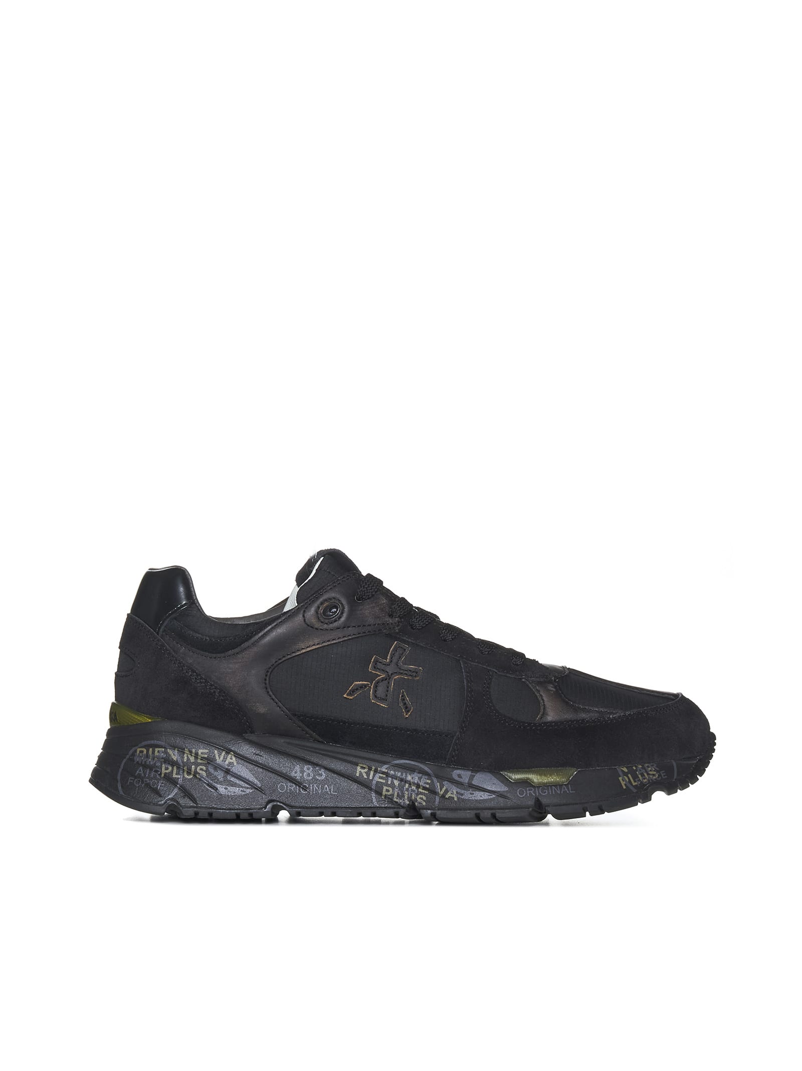 Premiata Mase Patched Low-top Sneakers In Nero