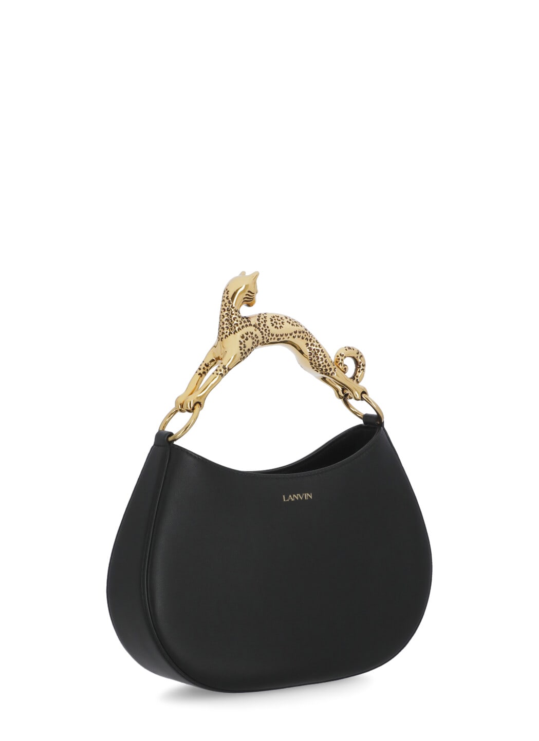 Shop Lanvin Hobo Cat Bag In Black