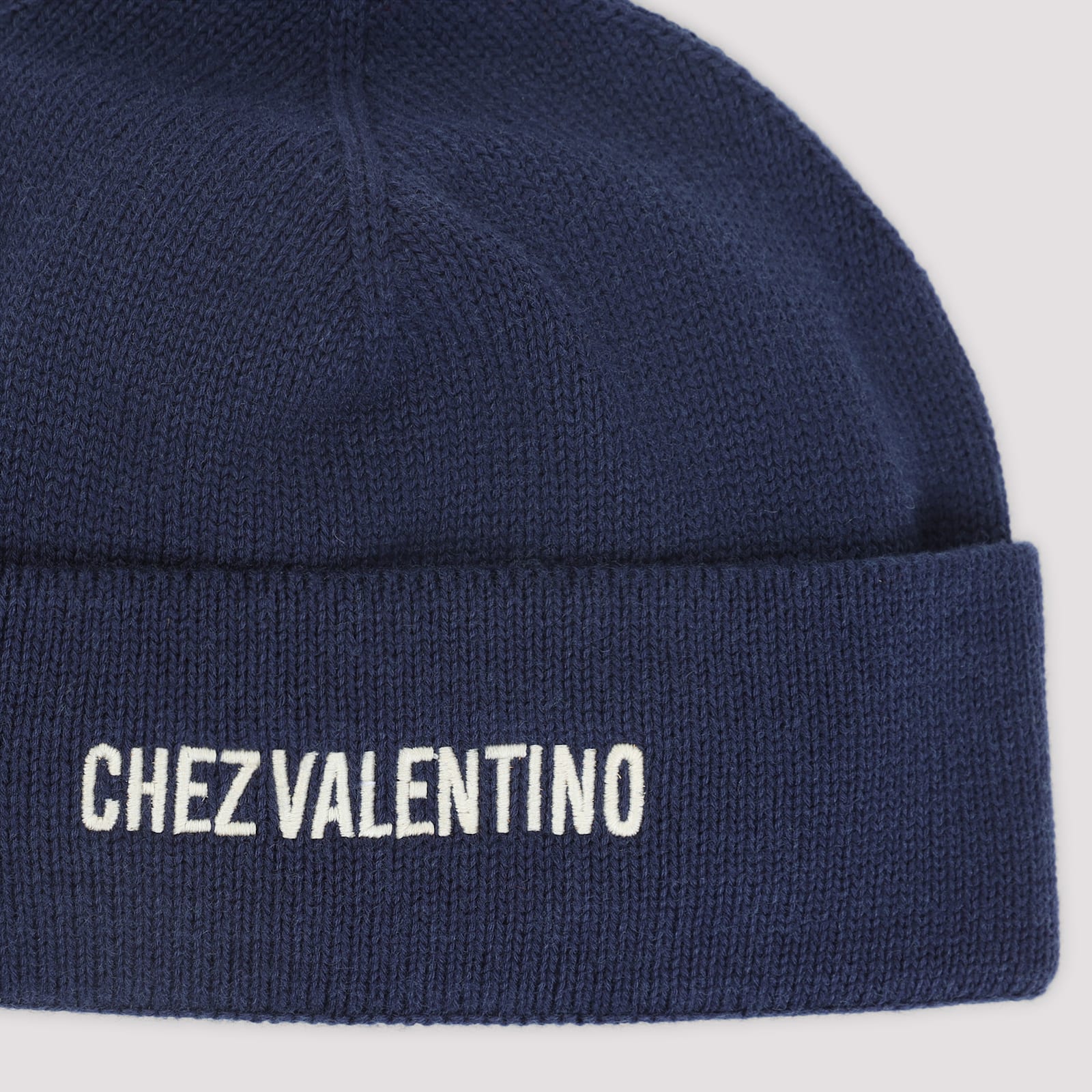 Valentino Garavani Soft Cotton Blend Stylish Hat In Blue